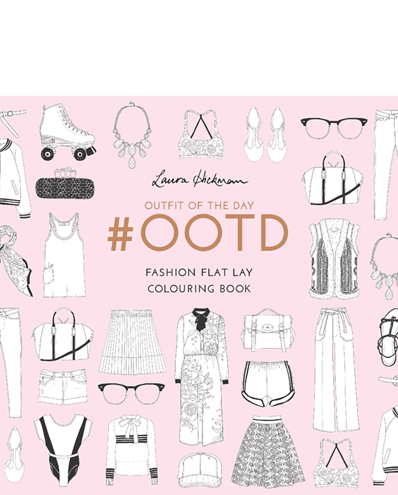#OOTD Fashion Flat Lay Colouring Book