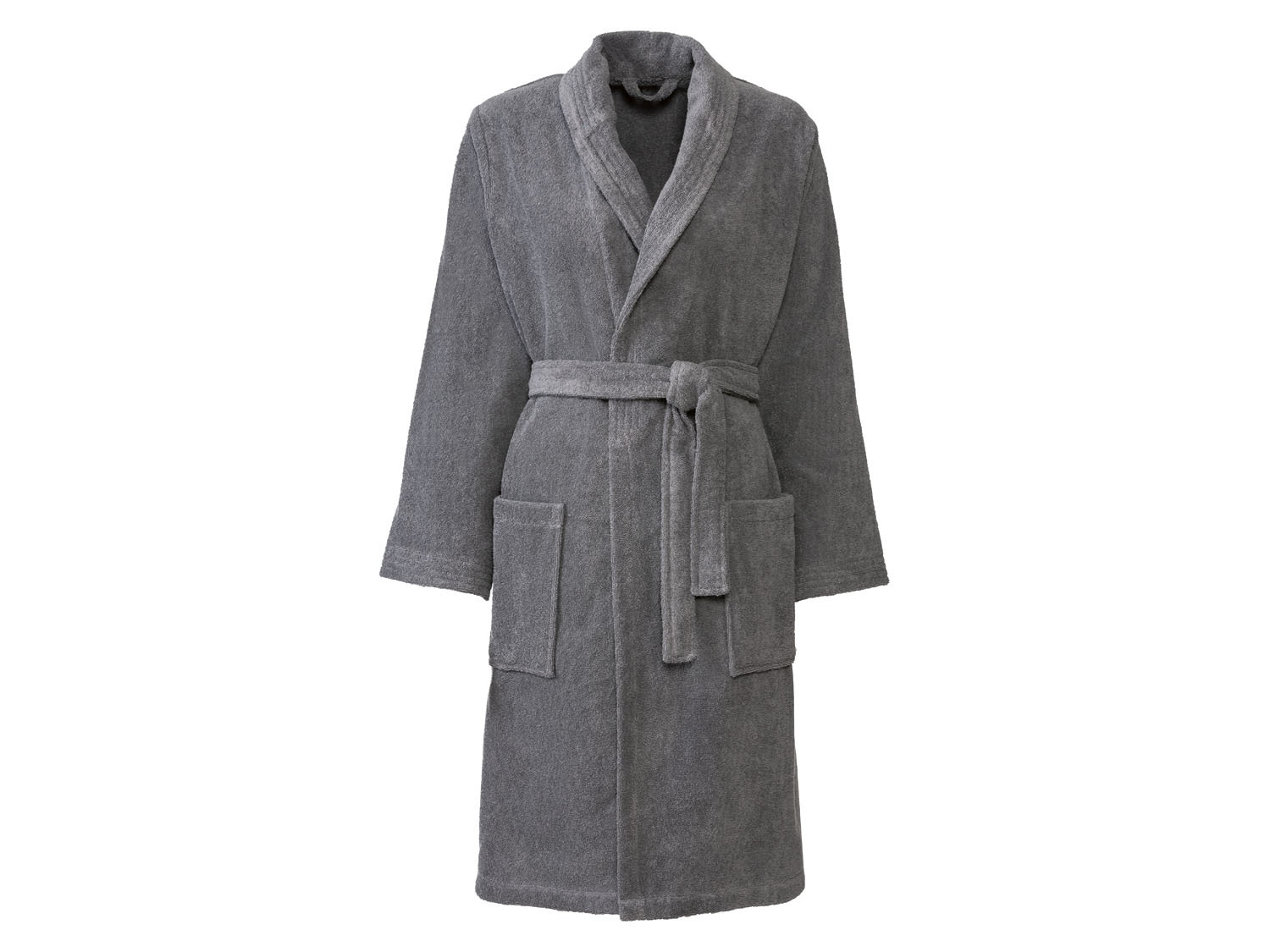 Szlafrok z bawełny Ciemnoszary, M 40/42