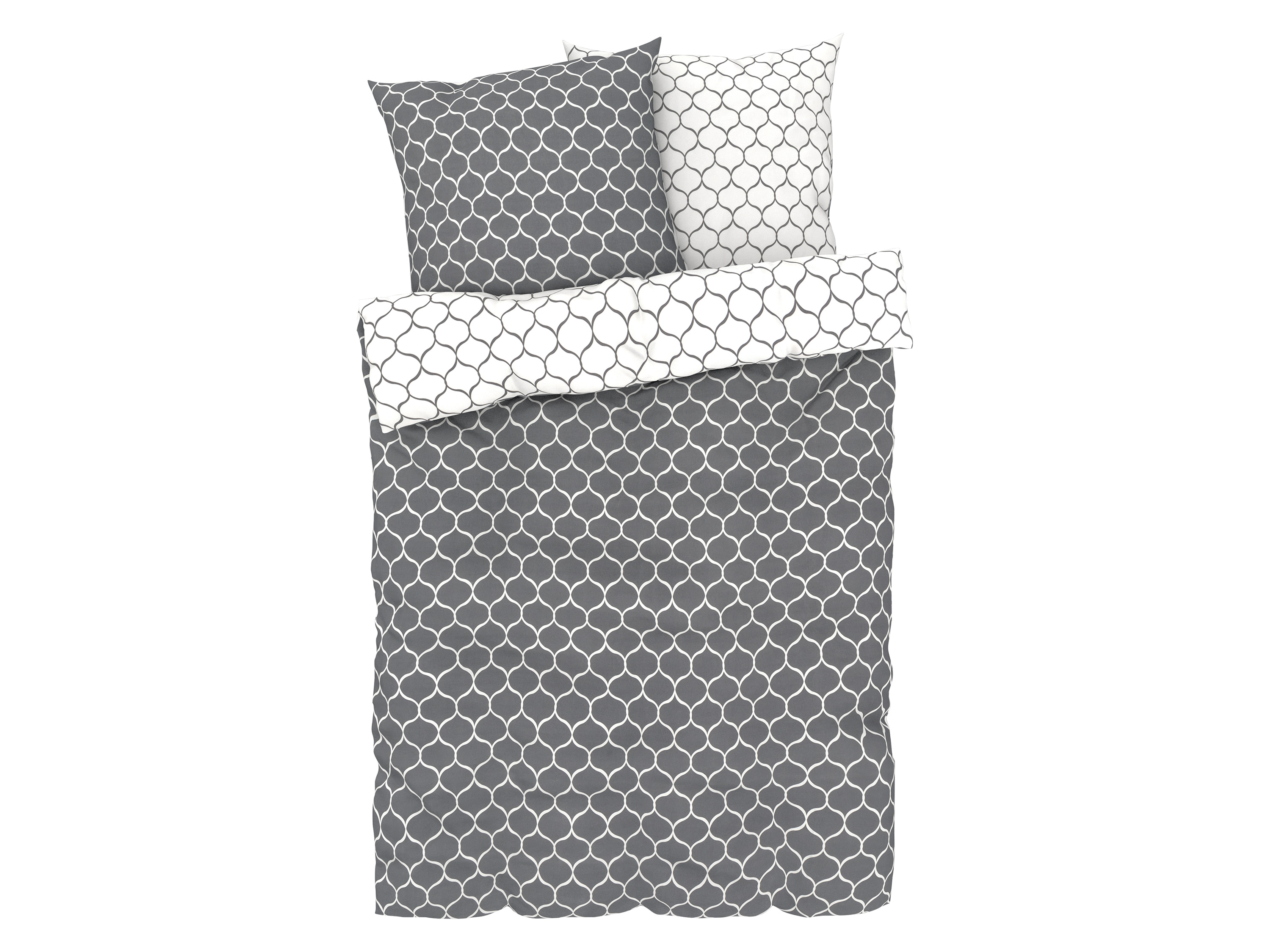 Livarno home Pościel satynowa z mikrofibry, 160 x 200 cm Ciemnoszary