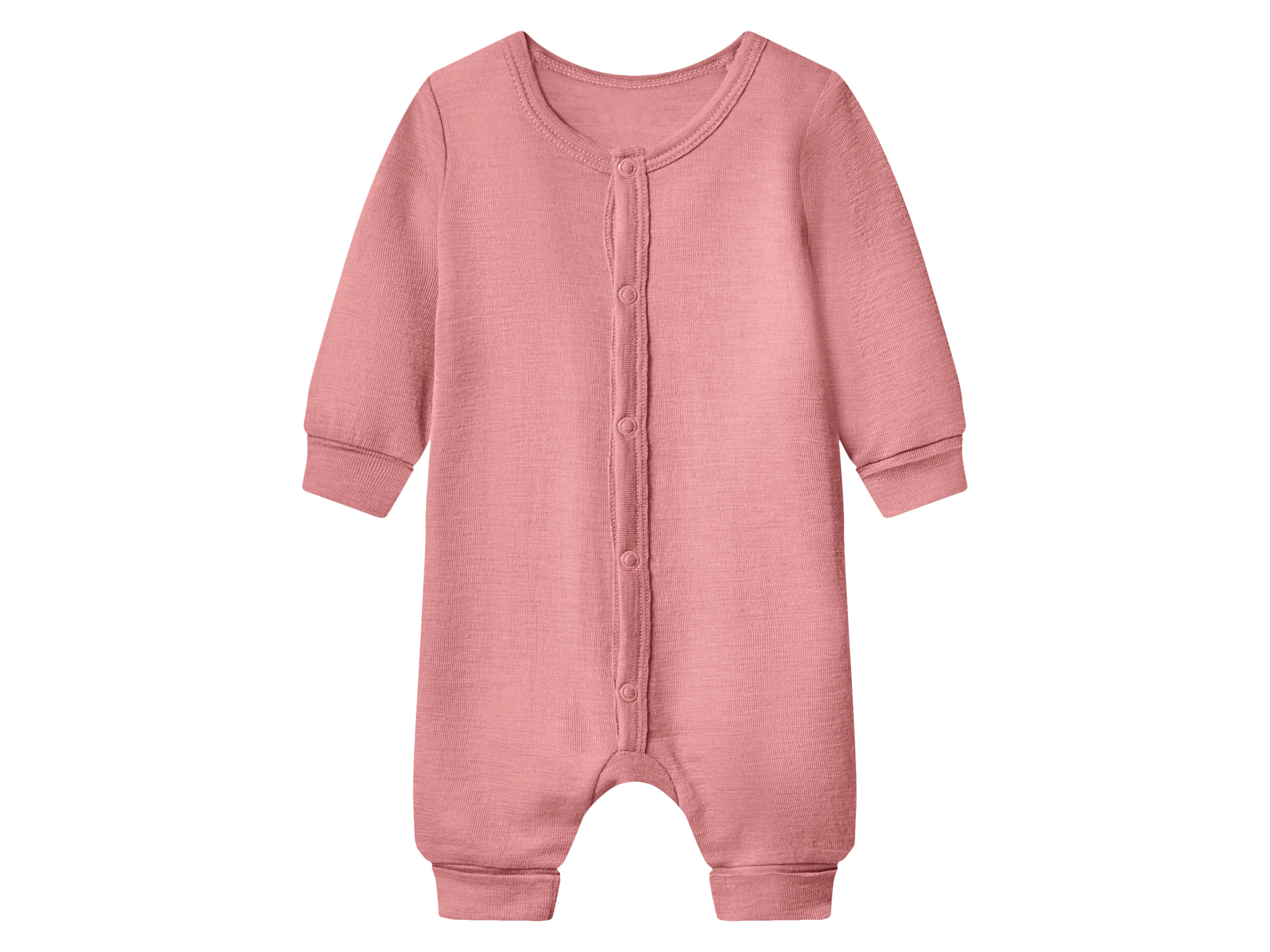 lupilu Śpioszki niemowlęce rosnące z dzieckiem, z wełny merino i jedwabiu Różowy, 50/56