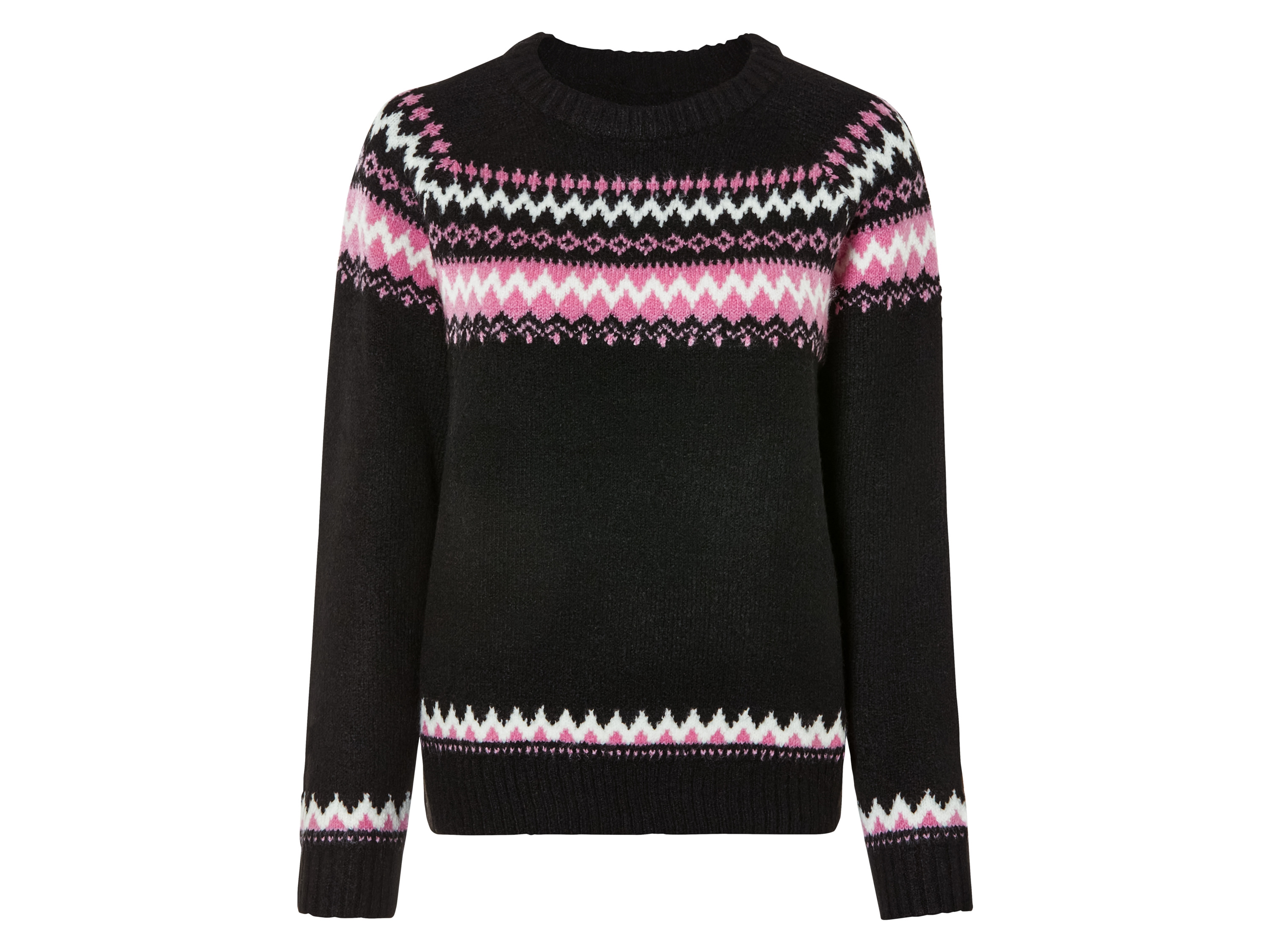 esmara Sweter damski z grubej dzianiny Czarny, XS 32/34