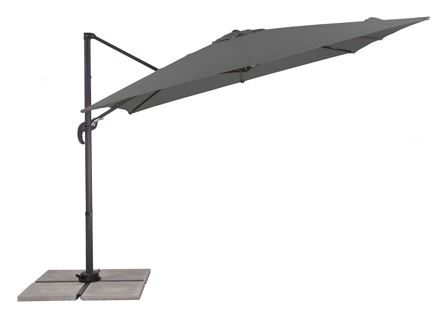 Schneider Parasol ogrodowy Valencia Grande, 280 x 280 cm Antracytowy