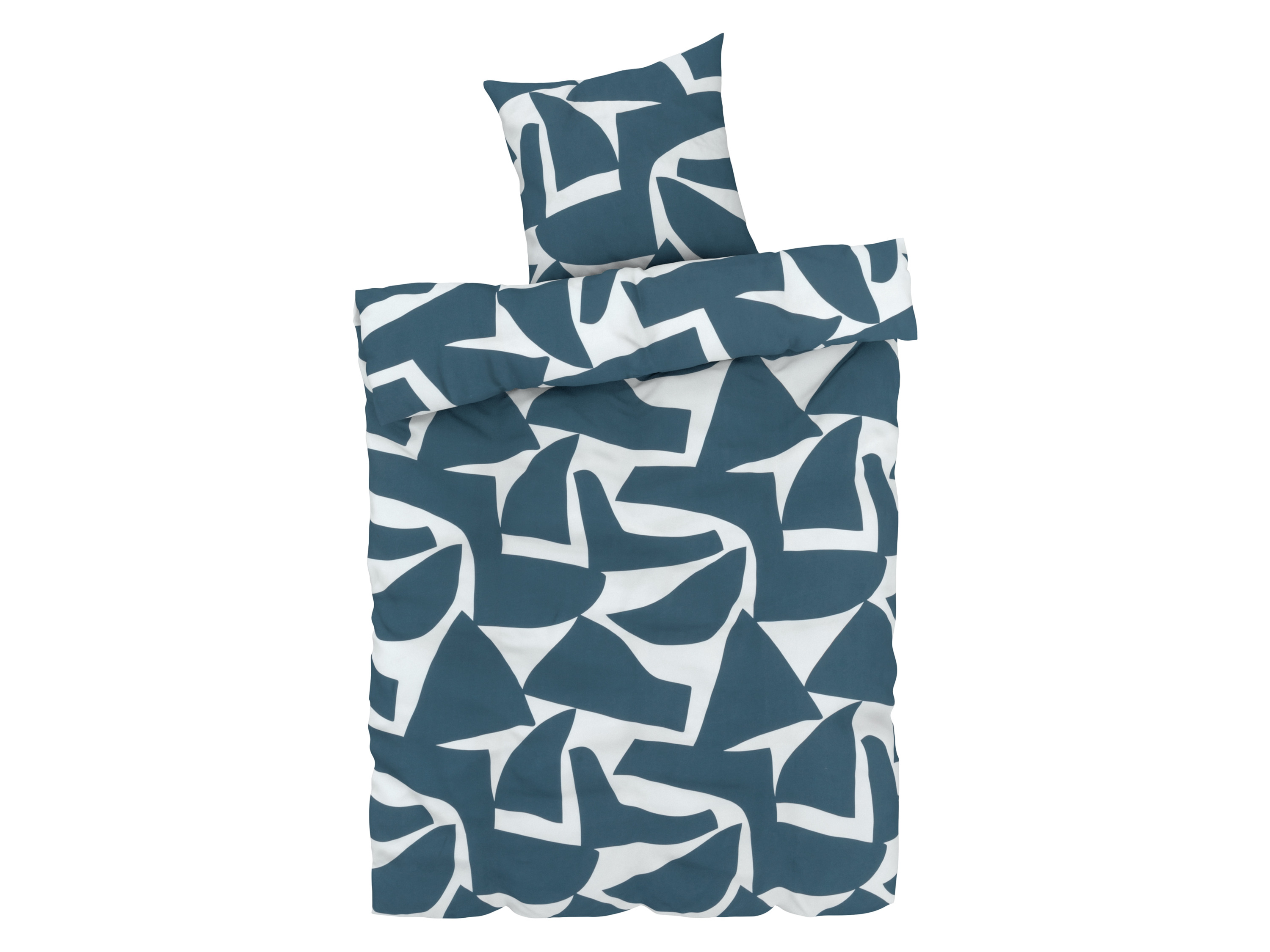 Livarno home Pościel z mikrowłókna satynowego, 140 x 200 cm Granatowy