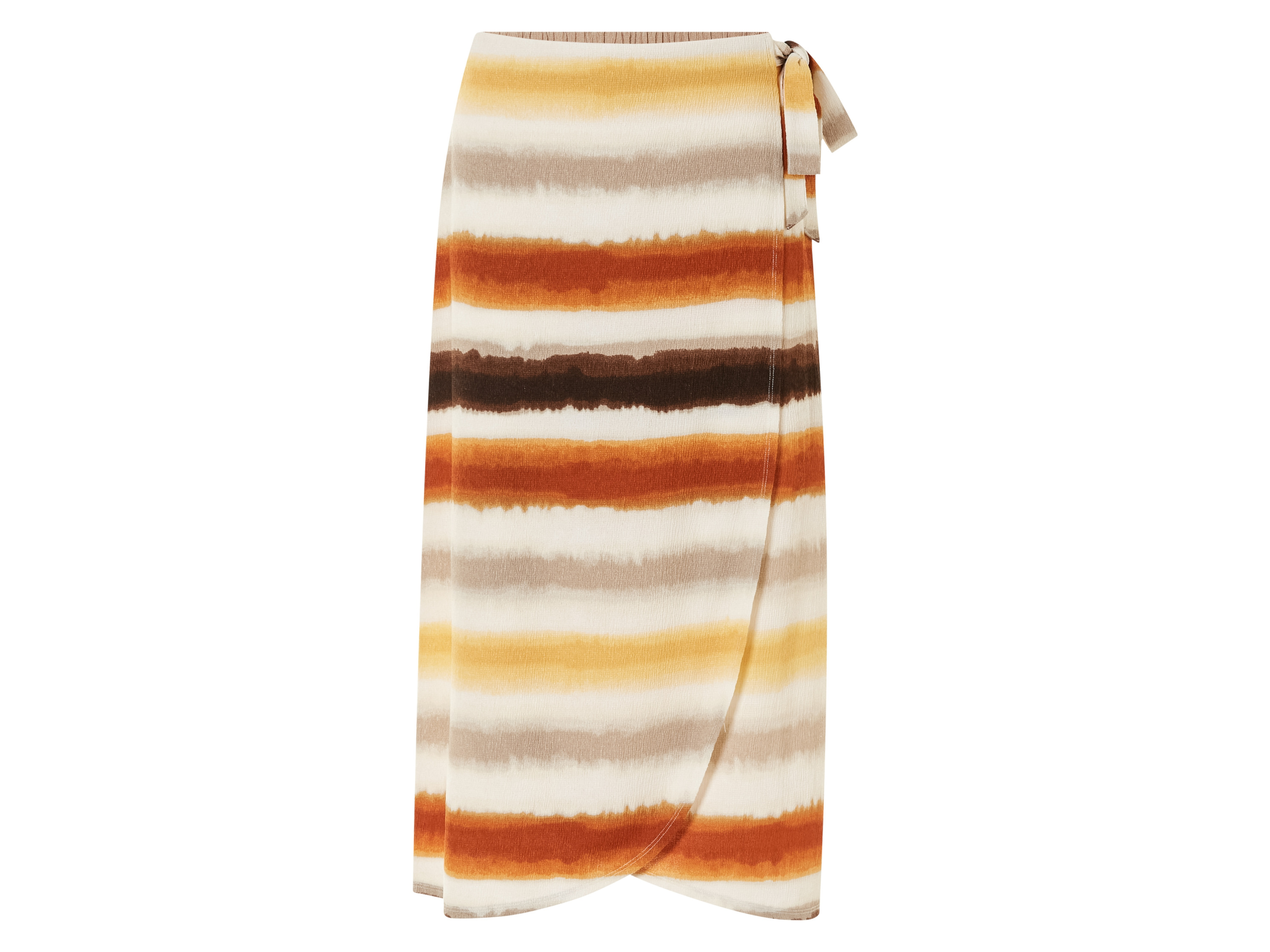 esmara Spódnica kopertowa damska beżowy/żółty/pomarańczowy, XS 32-34