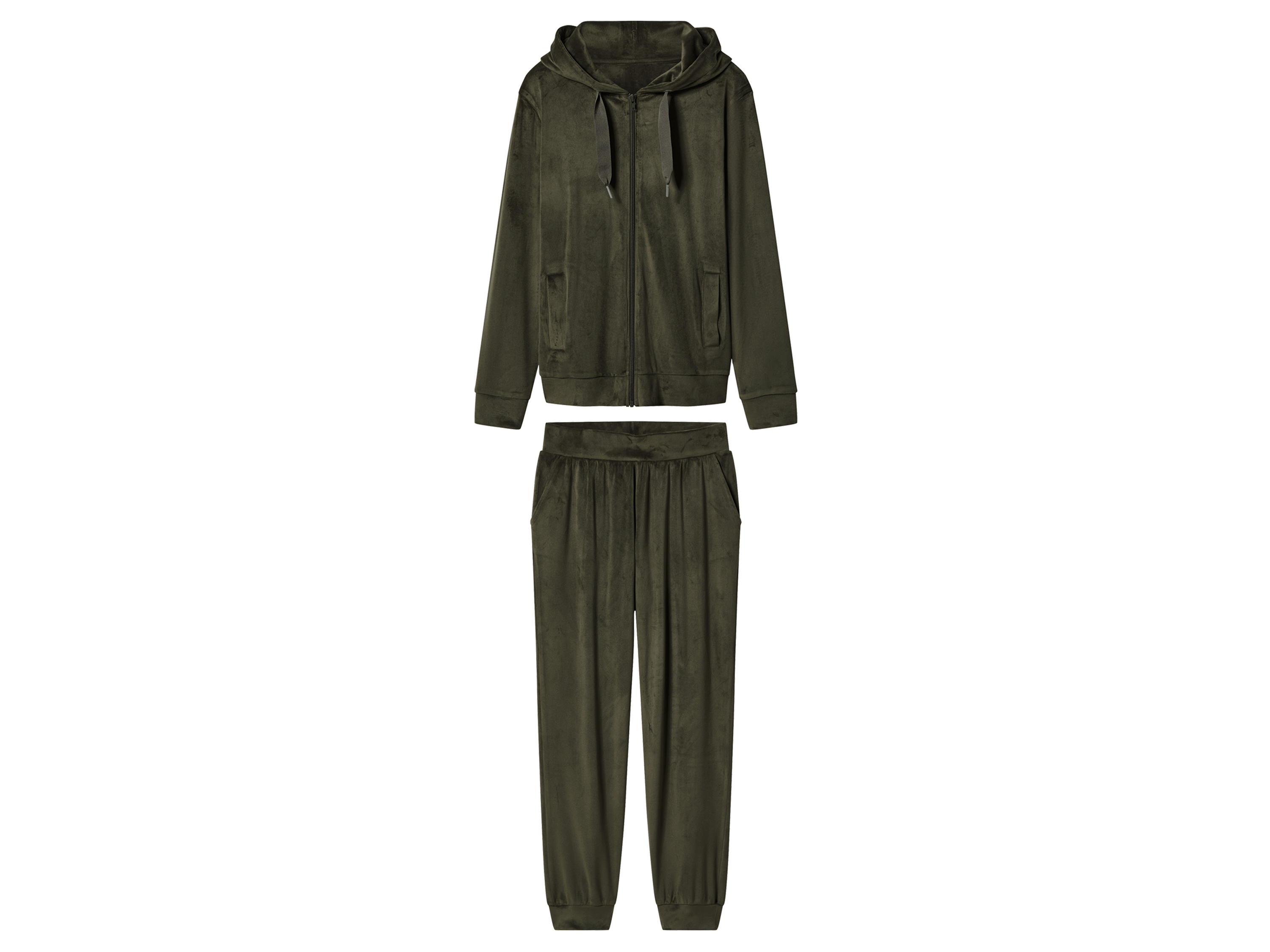 esmara Dres welurowy damski Khaki, M 40/42