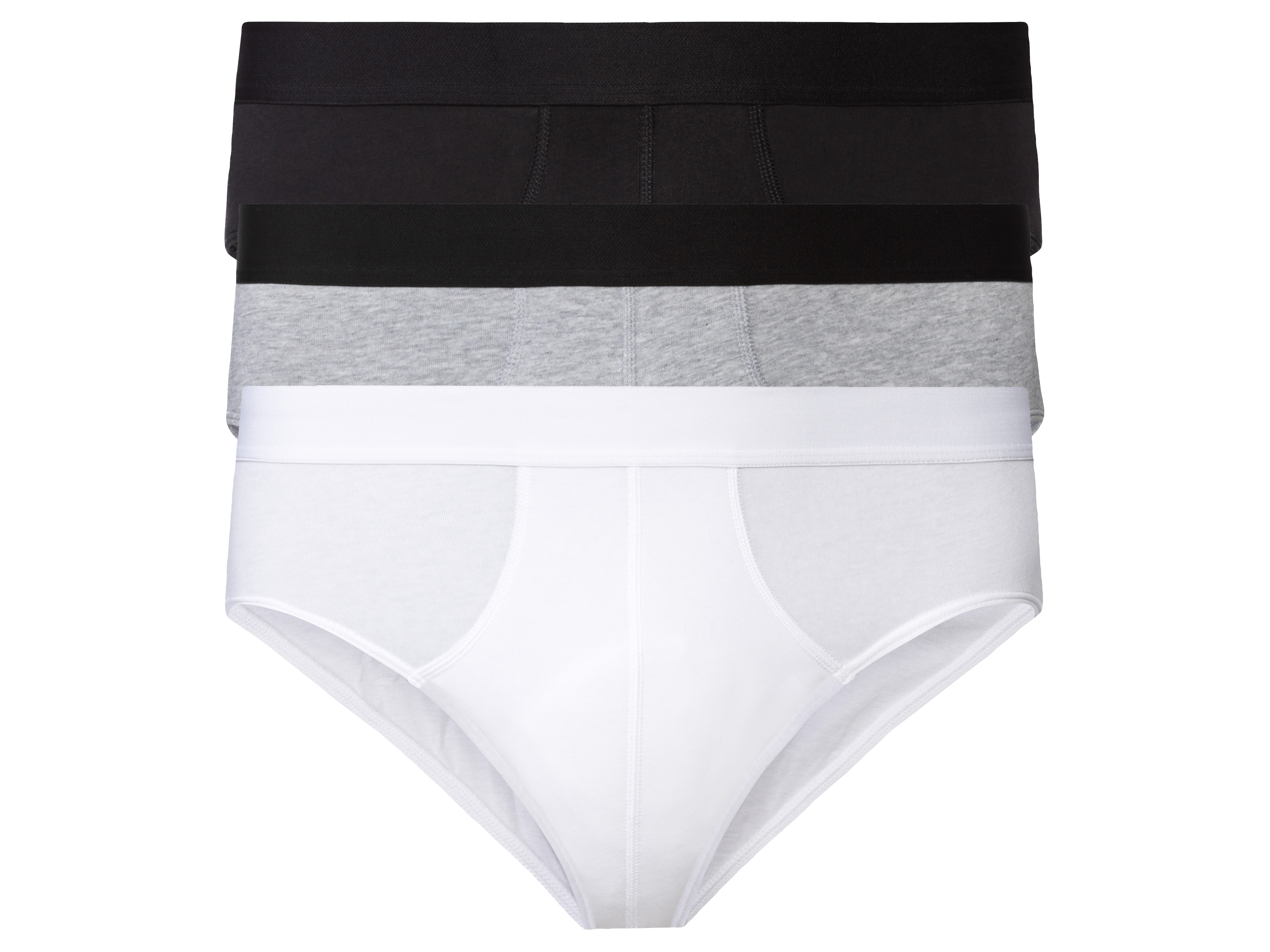 Livergy Slipy męskie z bawełną, 3 pary 9/3Xl, Czarny/ szary/ biały