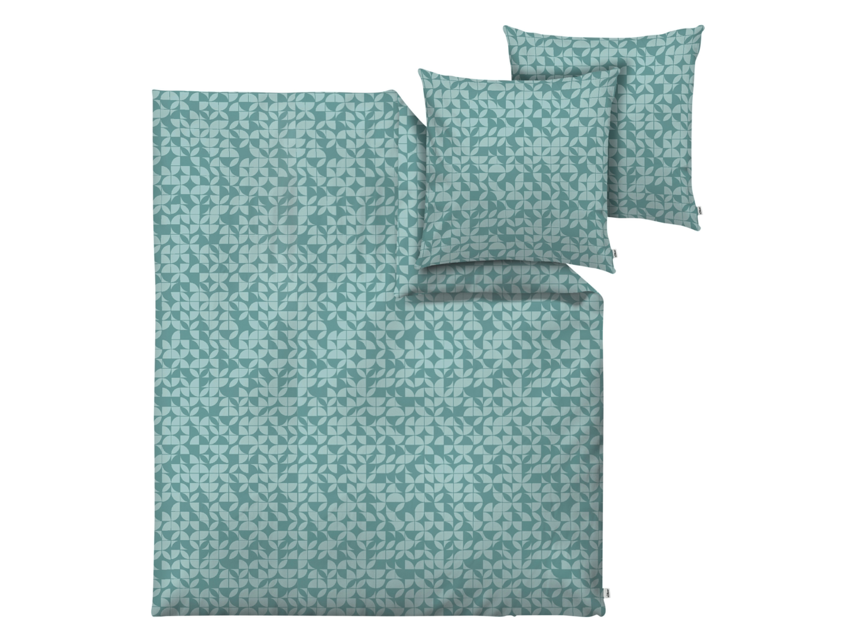 s.Oliver Pościel z makosatyny, 220 x 200 cm Turkusowy