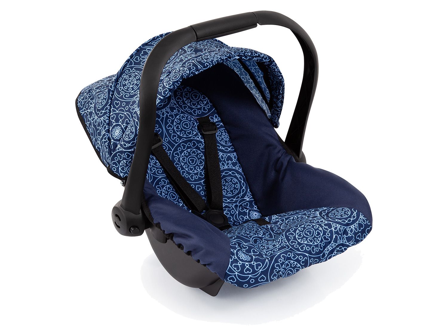 Bayer Design Fotelik samochodowy nosidełko dla lalek, ze składanym daszkiem Niebieski