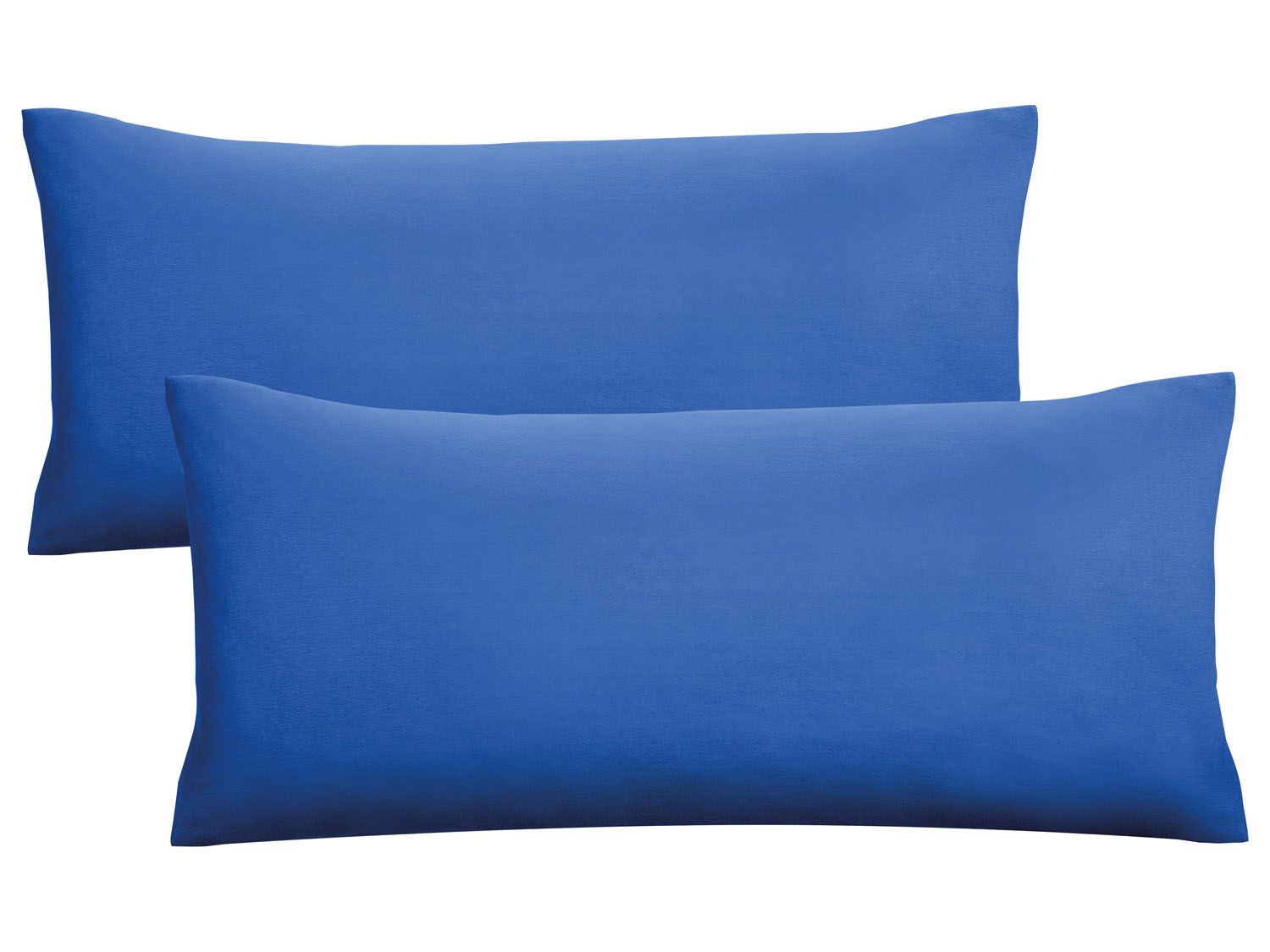 Biberna Poszewka na poduszkę z delikatnego dżerseju, 2 szt. Szafirowy, 40 x 80