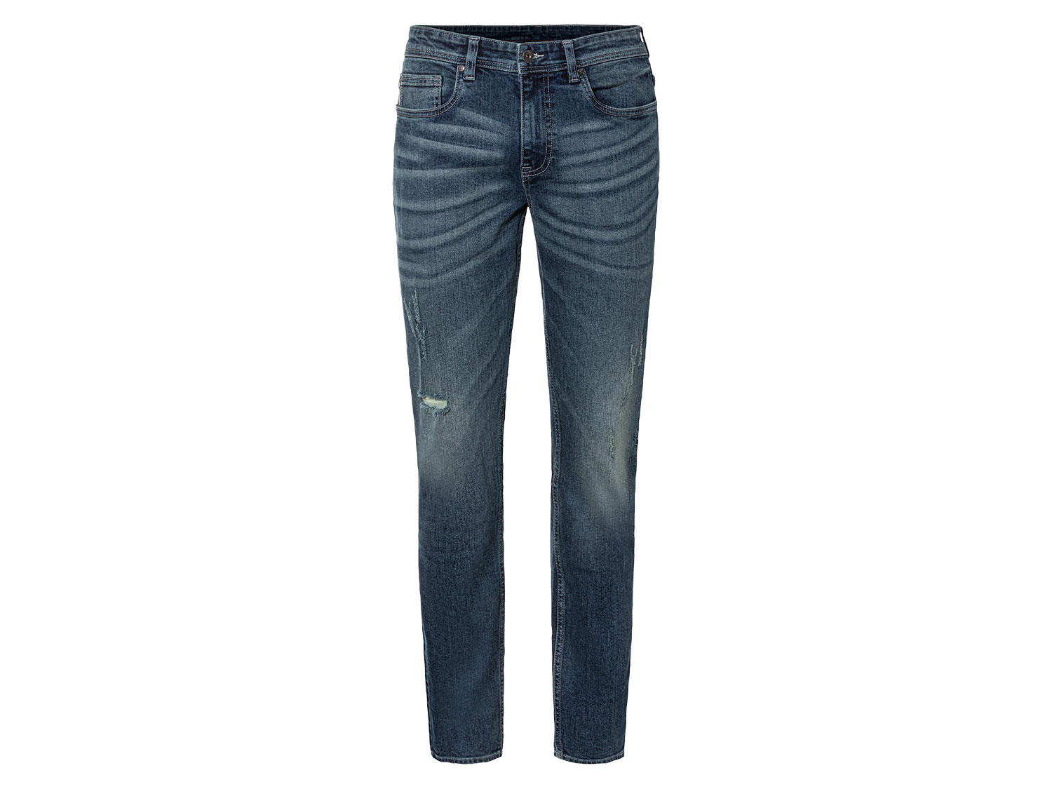Livergy Jeansy męskie z bawełną, Slim Fit Ciemnoniebieski, 52 36/32