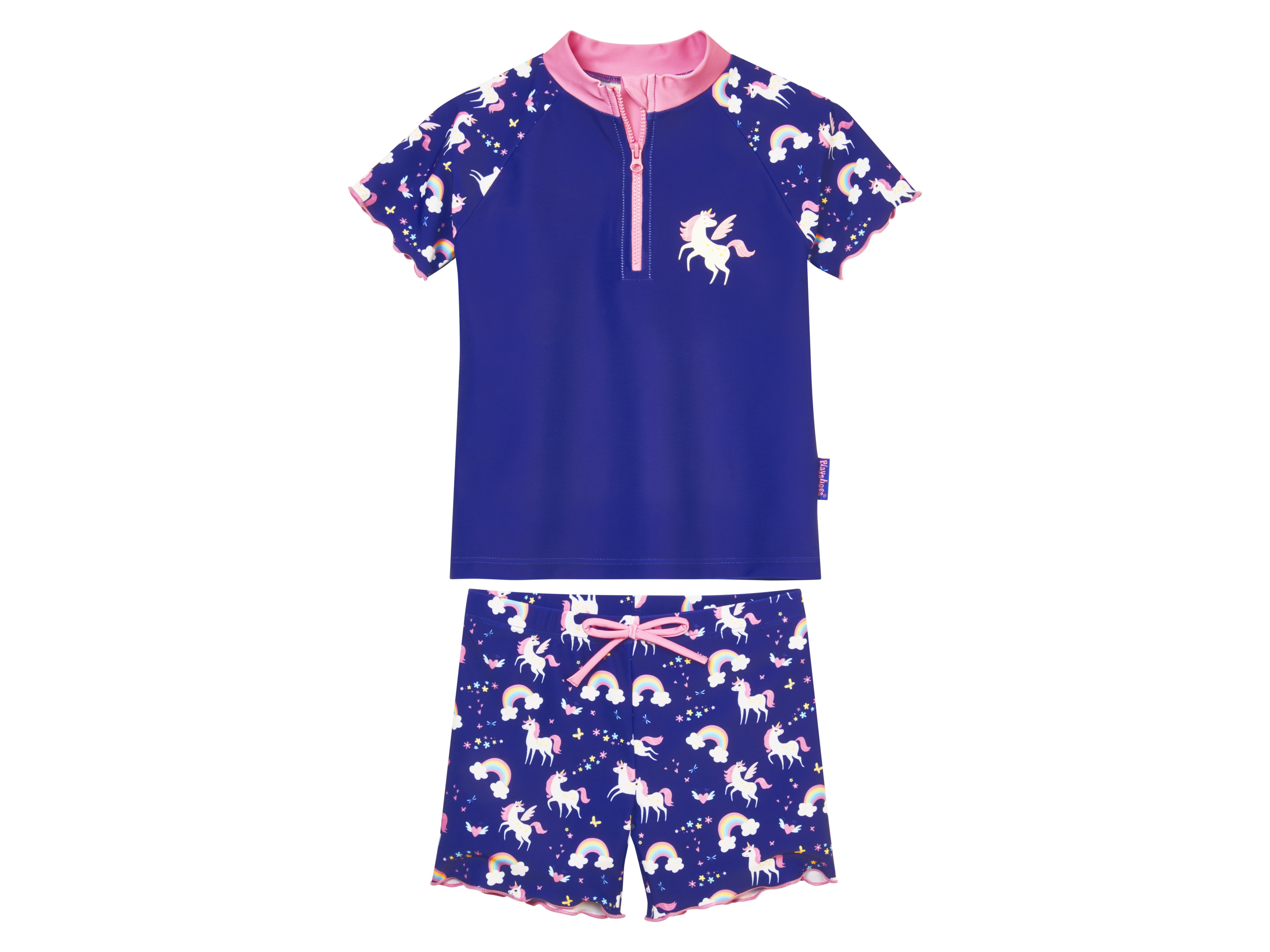 Playshoes Zestaw kąpielowy dla niemowląt/małych dzieci, 2-częściowy, z filtrem UV Jednorożec, 86/92