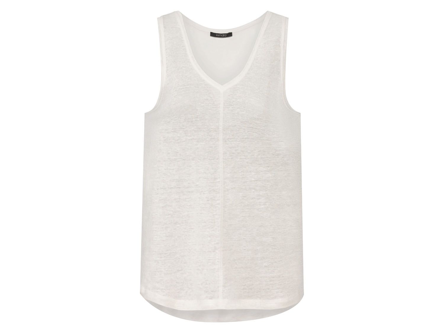 esmara Top damski z lnu, 1 sztuka Biały, S 36/38