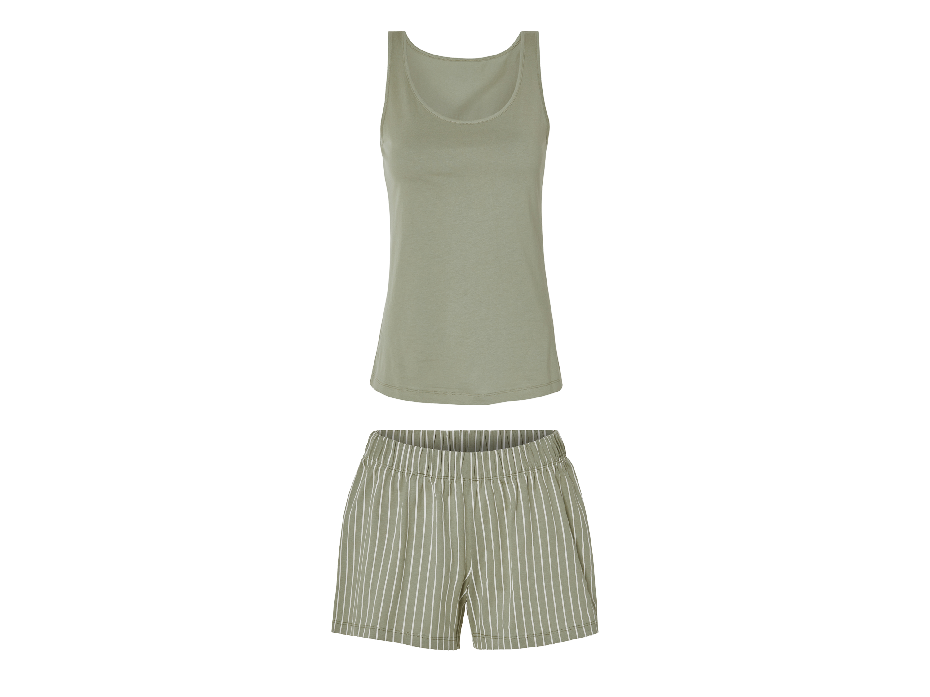 esmara Piżama damska z bawełny Oliwkowy, M40/42