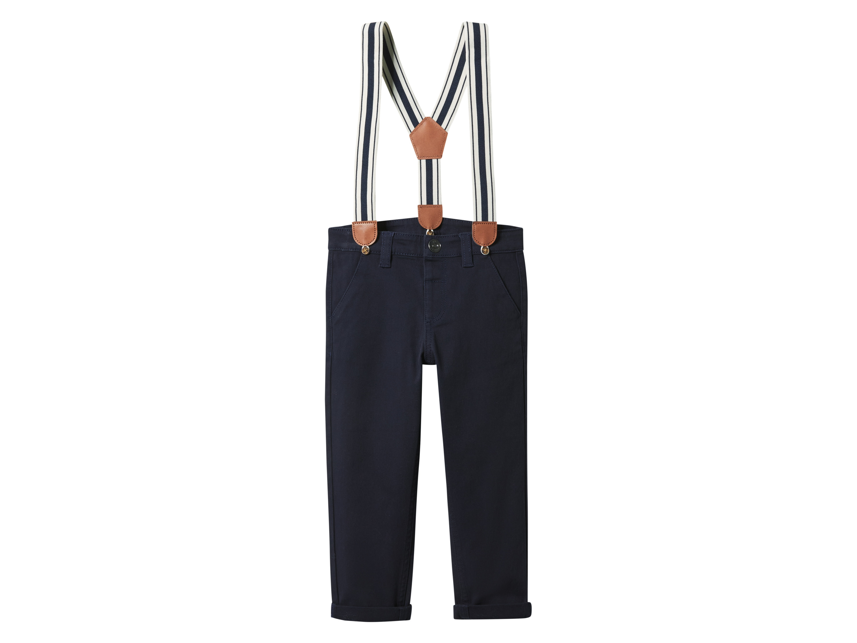 lupilu Spodnie diagonal dziecięce z bawełną Granatowy, 128