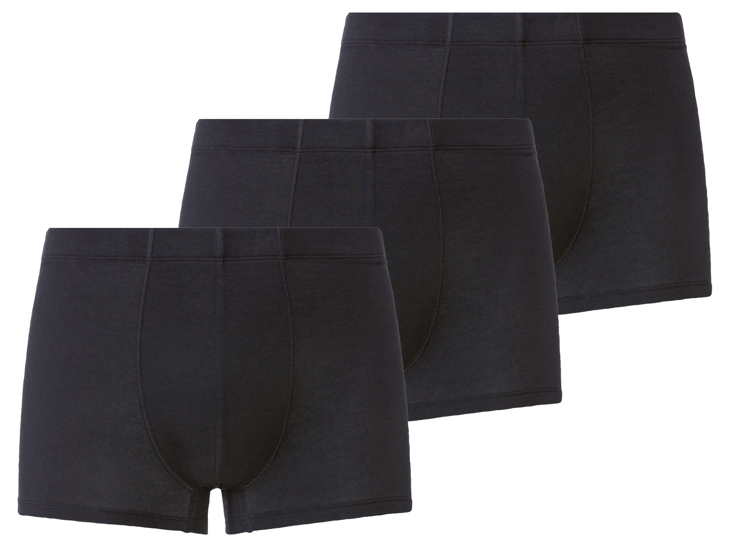 Livergy Bokserki męskie z bawełna organiczną, 3 pary 7/Xl, Czarny