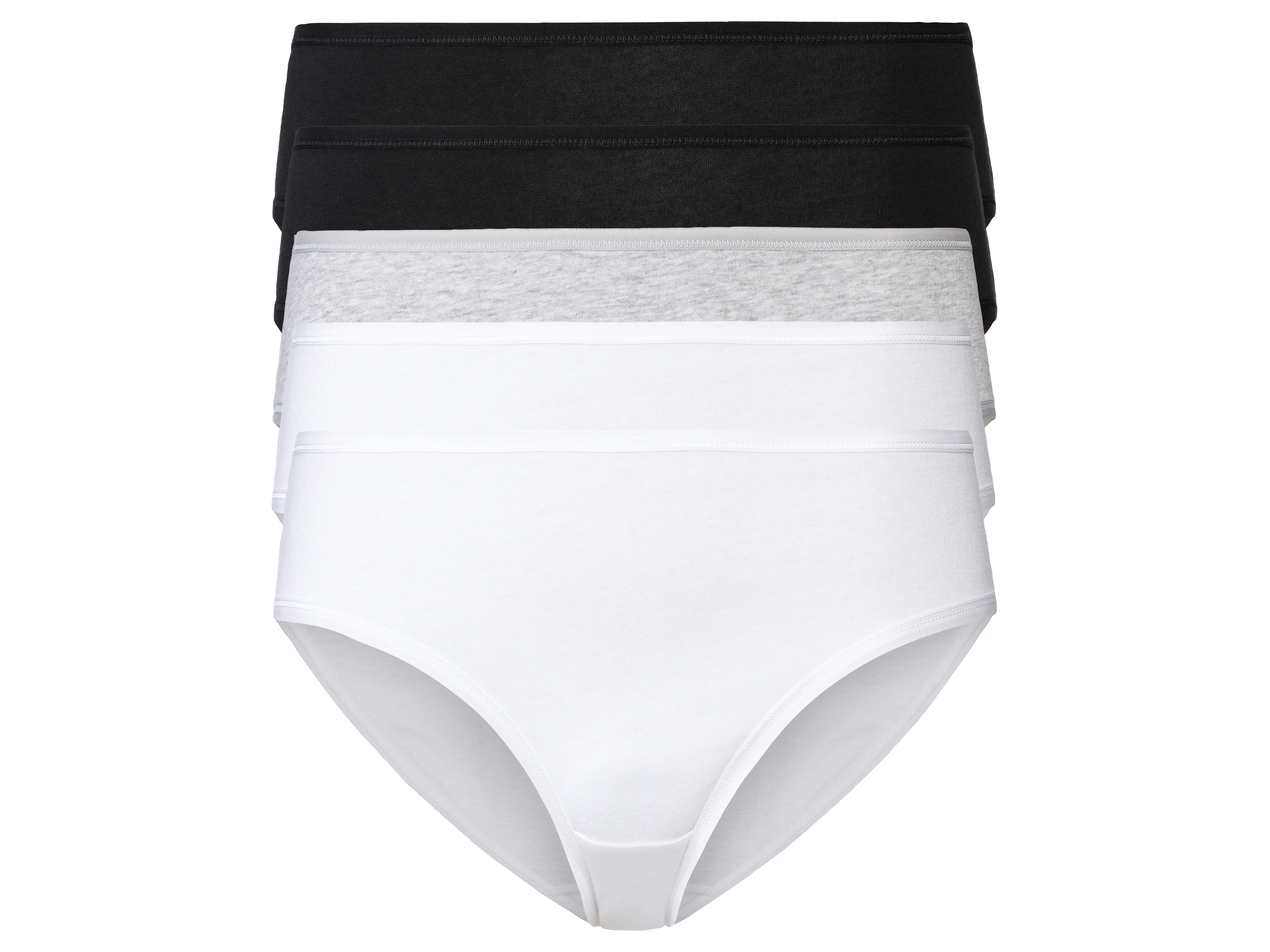 esmara Figi damskie z bawełną, 5 par Czarny/jasnoszary/biały, S 36-38