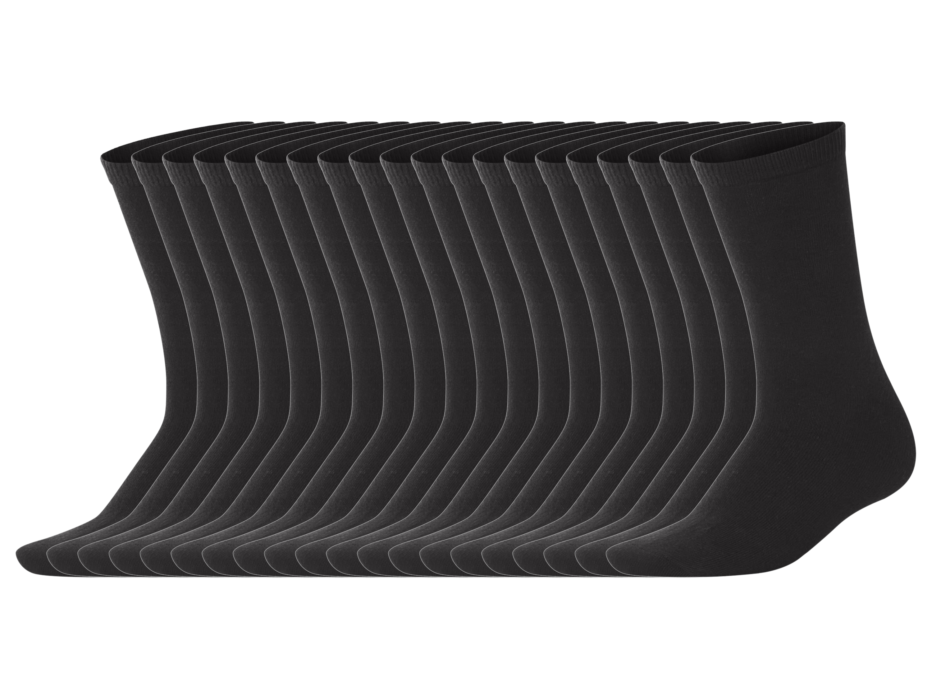esmara Skarpetki damskie z bawełną, 20 par Czarny, 35-38