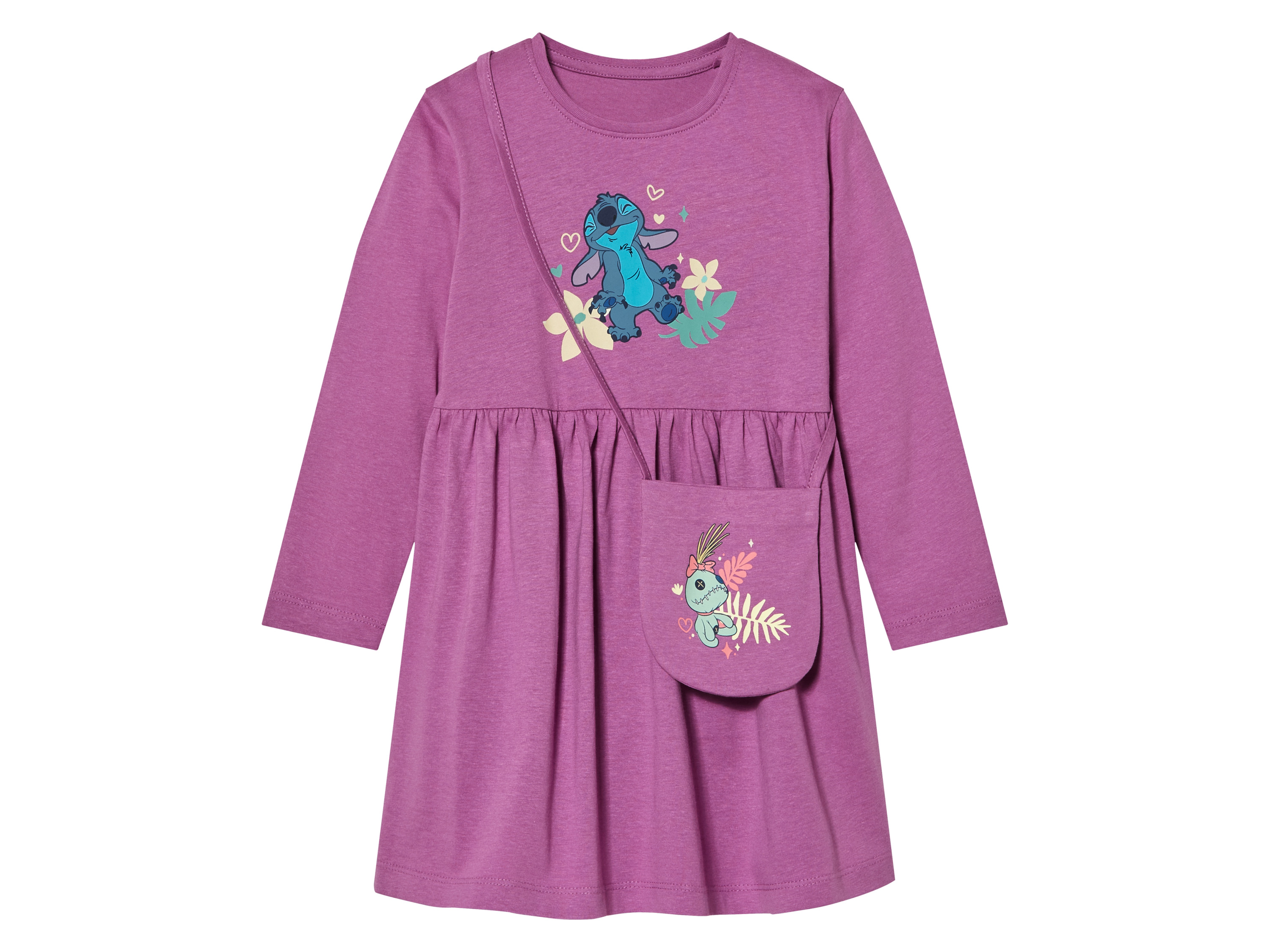 Sukienka dziecięca z torebką na ramię Fioletowy, 98/104