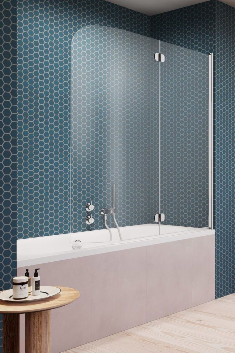 Darmowa Dostawa - Parawan nawannowy 130 cm 2-częściowy chrom połysk/szkło przezroczyste Radaway Eos PND I 1205202101R