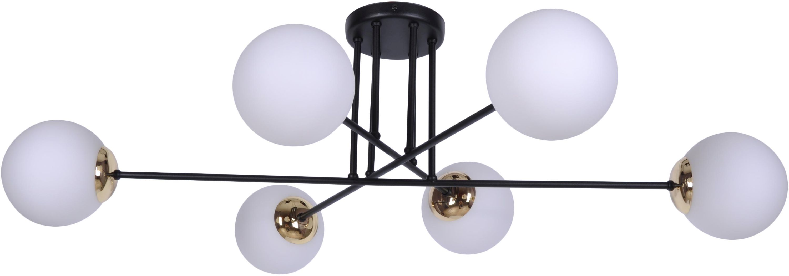 Darmowa Dostawa - Lampa podsufitowa 6x40 W biała-czarna-patyna Kaja Isla K4915