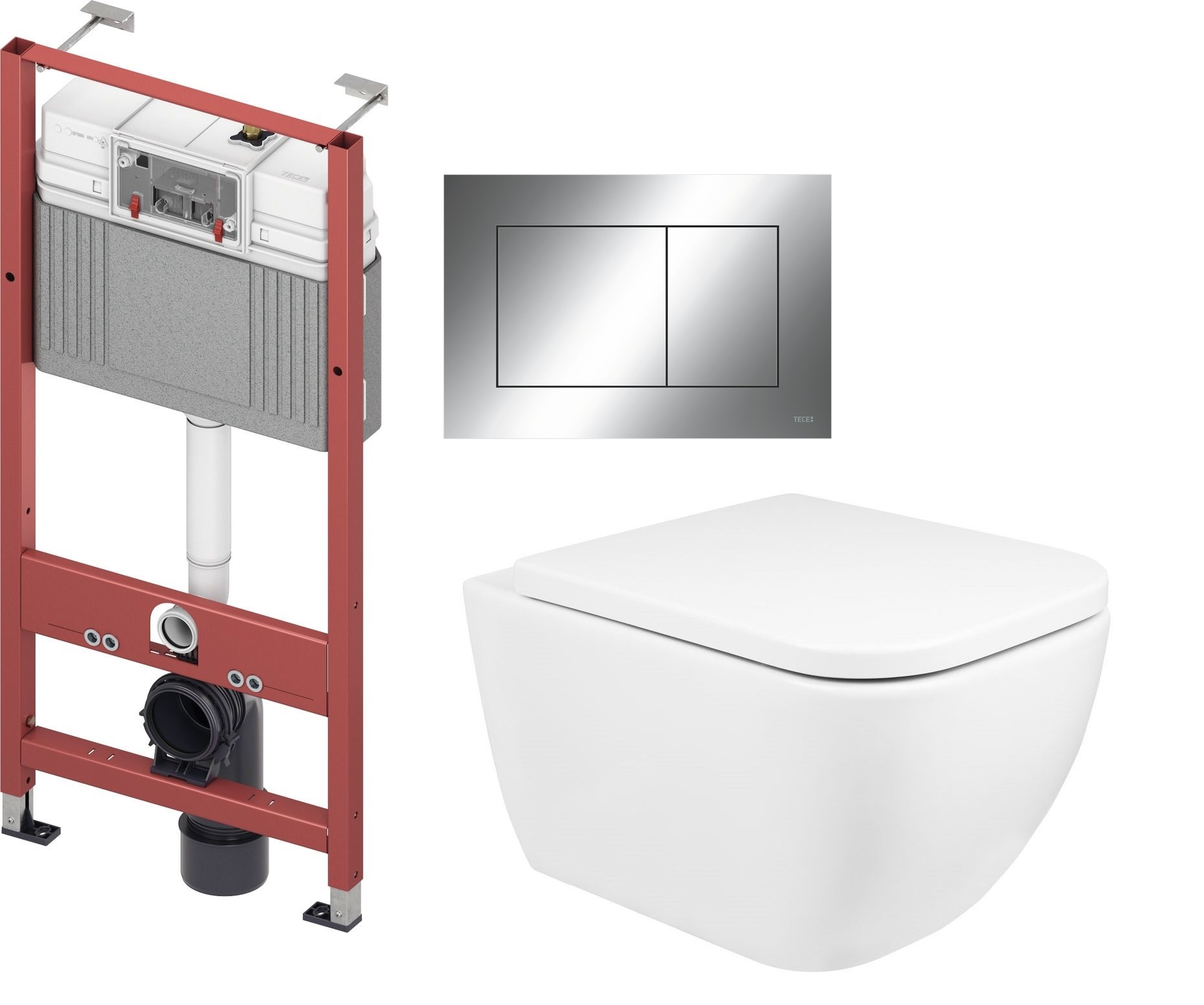 Darmowa Dostawa - Zestaw miska z deską i stelaż z przyciskiem Oltens Vernal abset6033