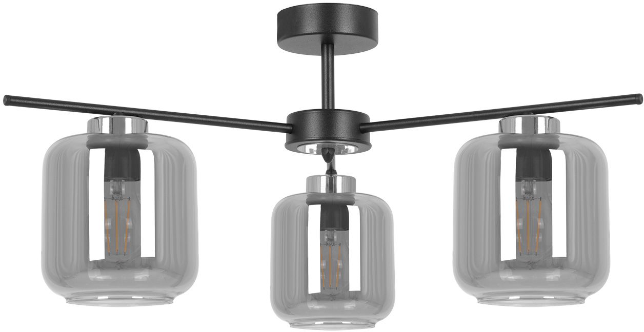 Darmowa Dostawa - Lampa podsufitowa 3x15 W czarna-srebrna-grafitowa Kaja Piega K5516