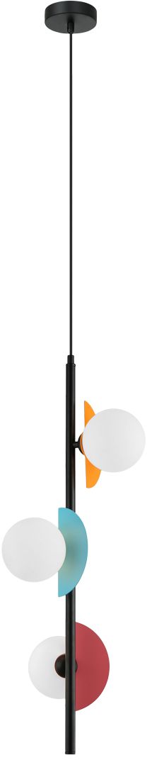 Darmowa Dostawa - Lampa wisząca 3x25 W różowa-niebieska-pomarańczowa Italux Nauti PND374823VMLTI