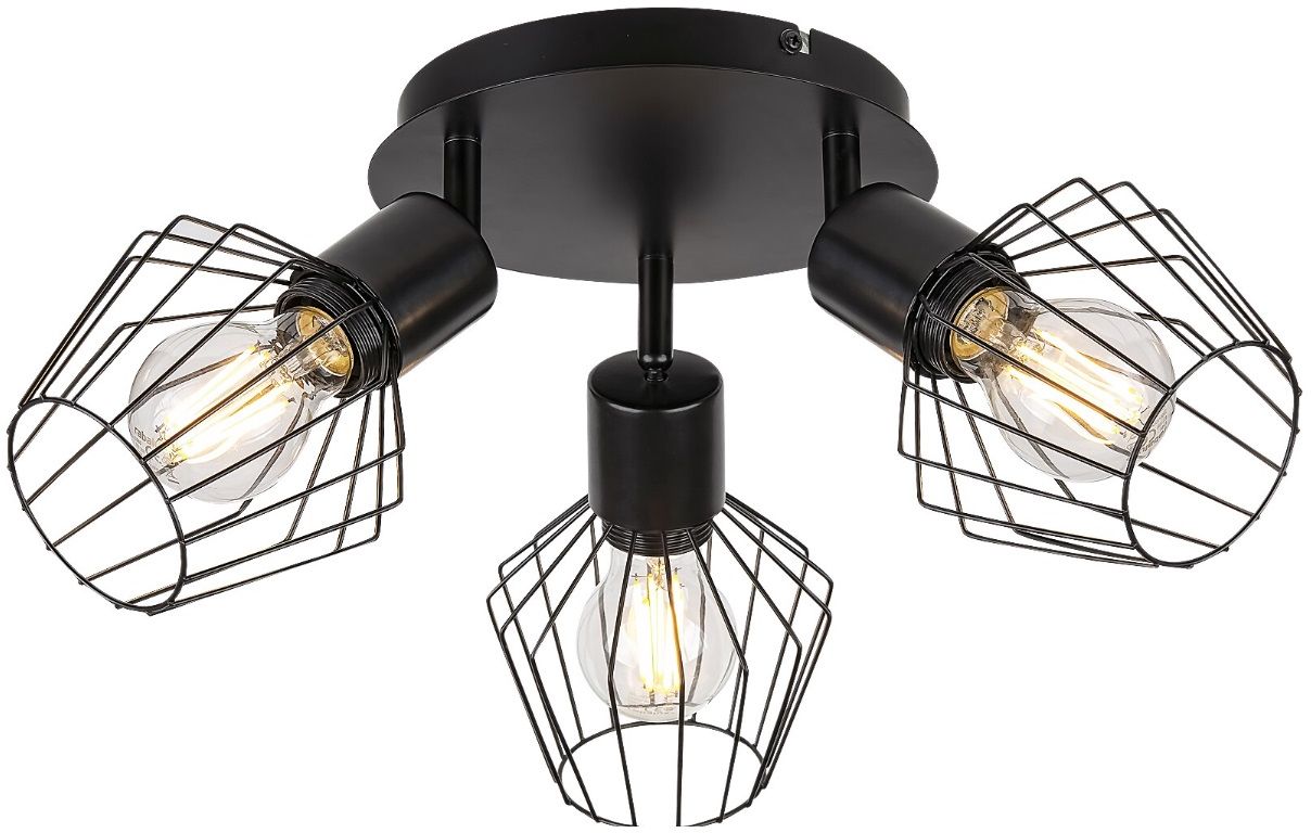 Darmowa Dostawa - Lampa podsufitowa 3x40 W czarna Rabalux Belano 3536
