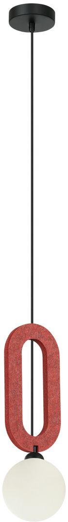 Darmowa Dostawa - Lampa wisząca 1x25 W czerwona Italux Masso PND598391RED