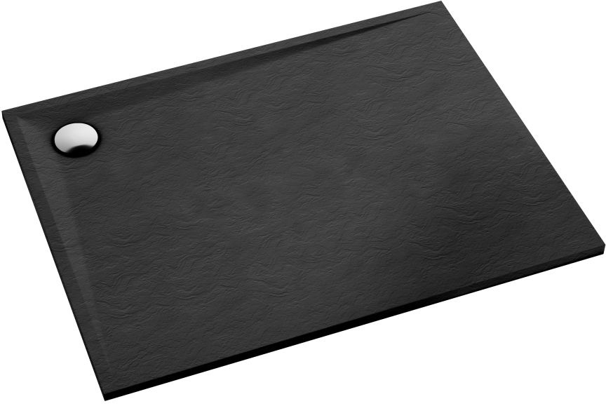 Darmowa Dostawa - Brodzik prostokątny 100x80 cm czarny Schedline Libra Black Stone 3SPL1P80100CST