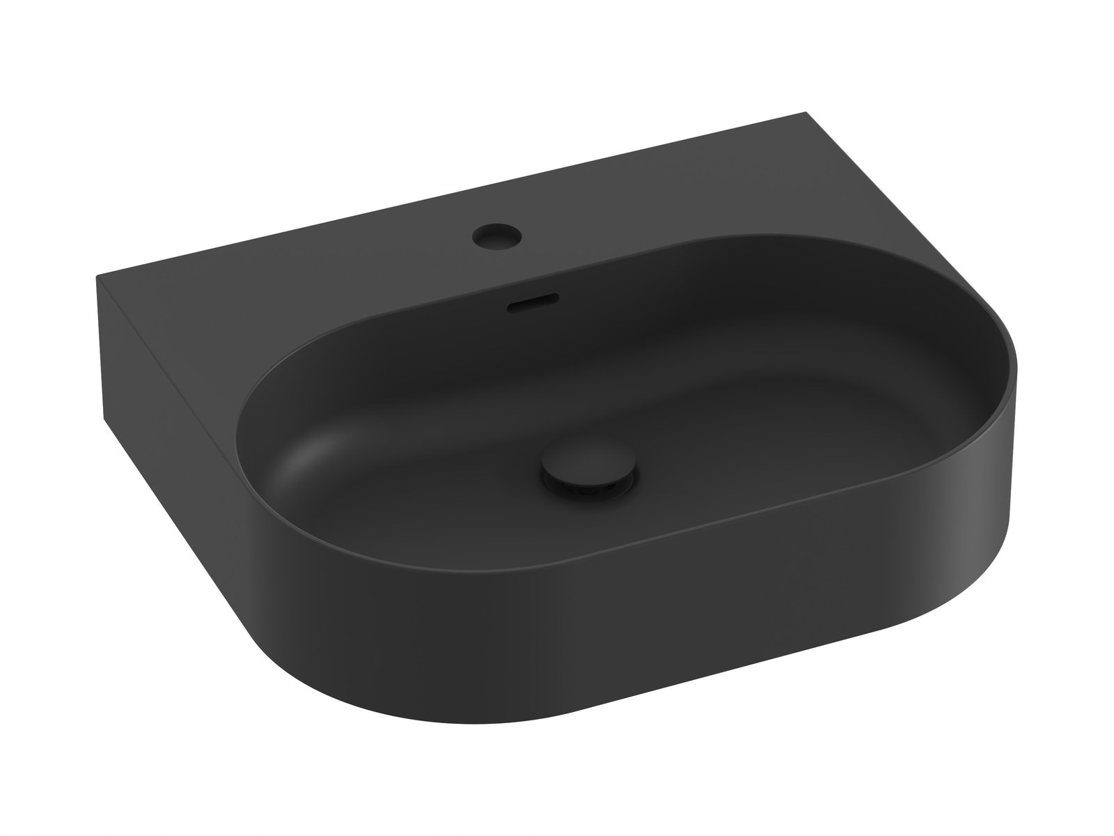 Darmowa Dostawa - Umywalka 55.3x45.2 cm prostokątna ścienna czarna Ravak Ceramic XJX0D155003