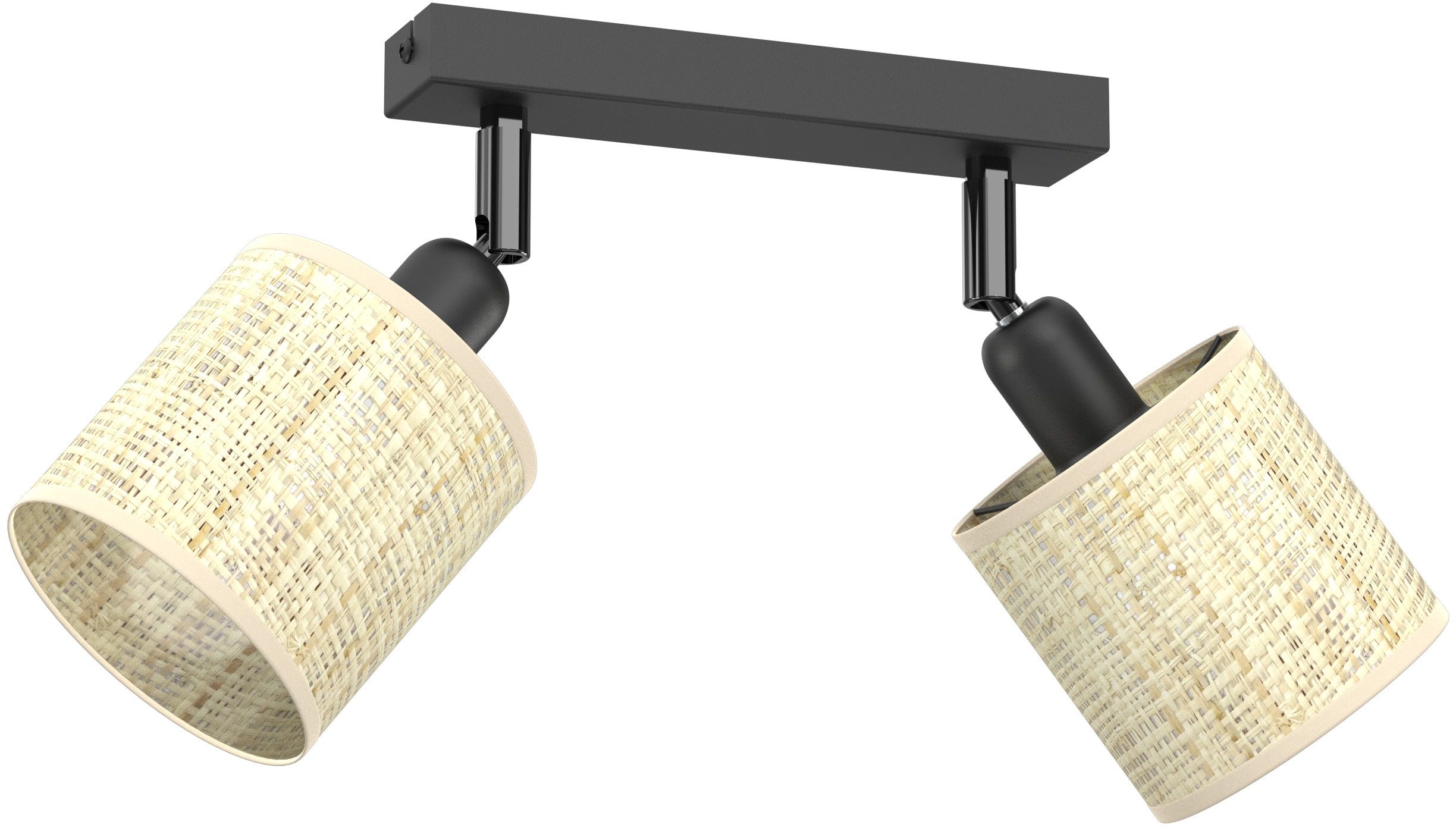 Darmowa Dostawa - Lampa podsufitowa 2x15 W czarny Luminex Rattan 5295