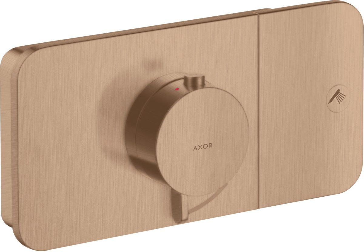 Darmowa Dostawa - Bateria prysznicowa podtynkowa termostatyczna złota Axor One 45711310