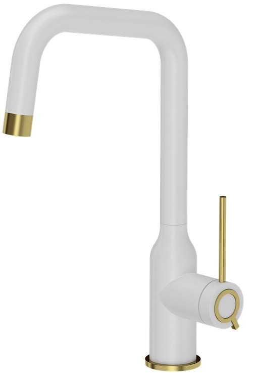 Darmowa Dostawa - Bateria kuchenna stojąca biała-złoto/stare złoto Quadron Natalie Q Line 3523501WHMPVDG1