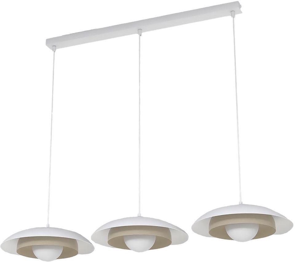 Darmowa Dostawa - Lampa wisząca 3x8 W biała-cappuccino Emibig Skin 16053