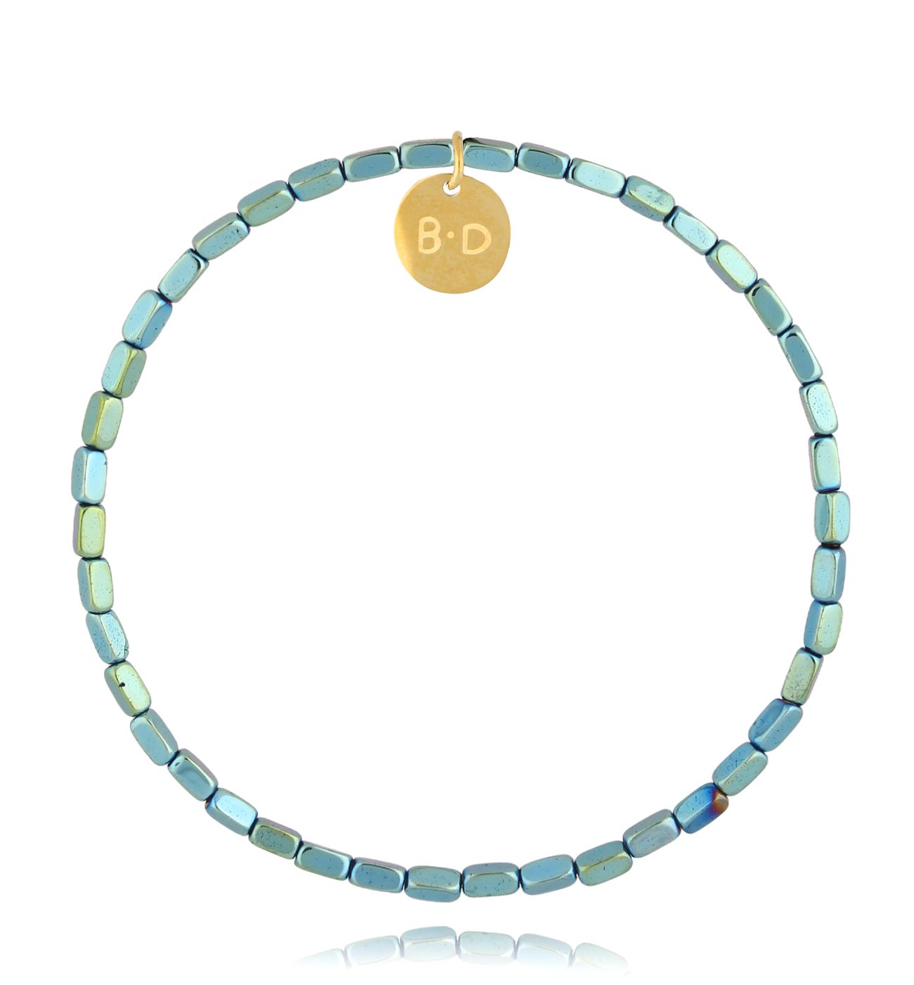 Bransoletka z zielonymi hematytami Joyfulness - By Dziubeka