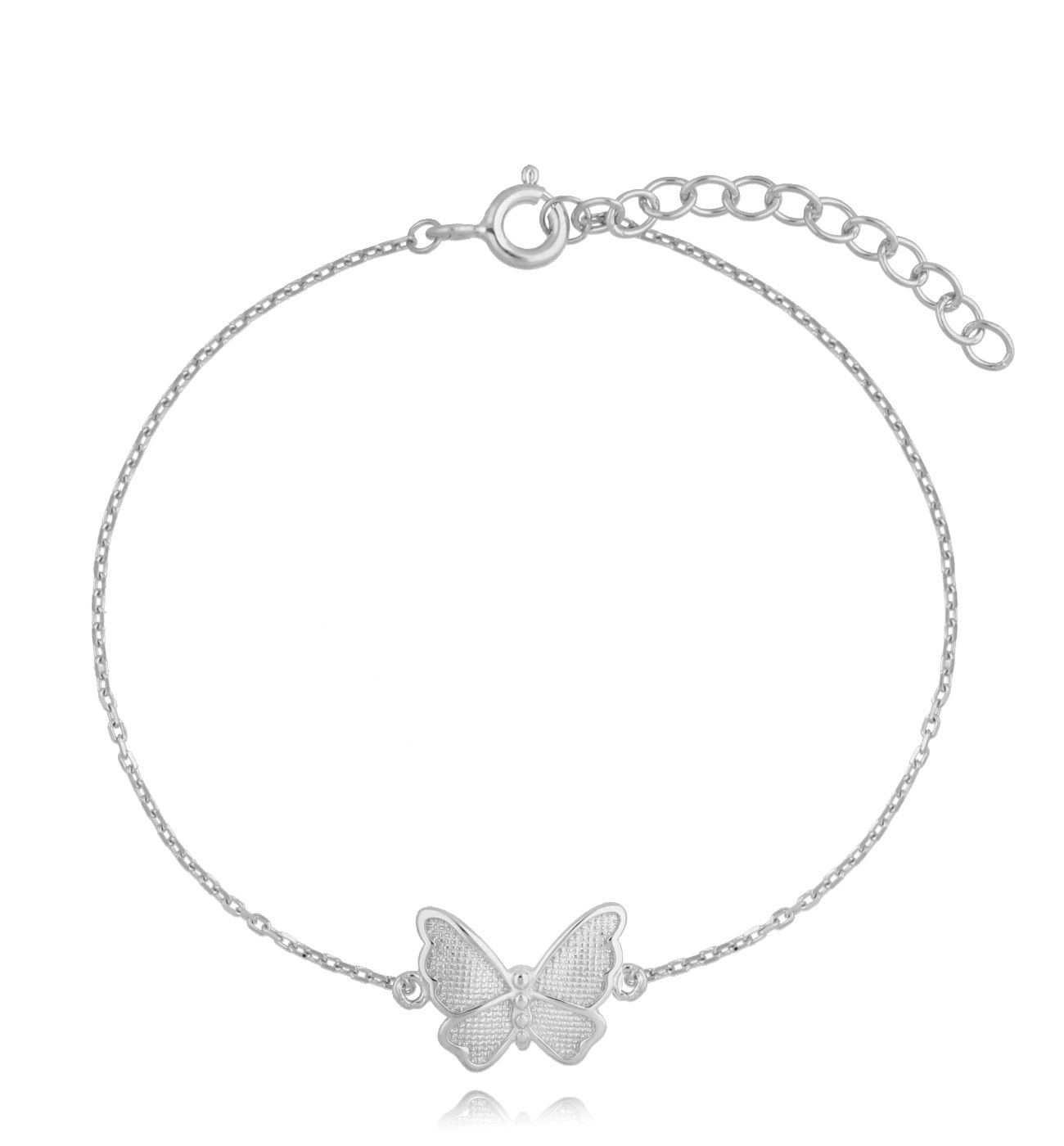 Bransoletka srebrna z motylem Geppi BSE0154