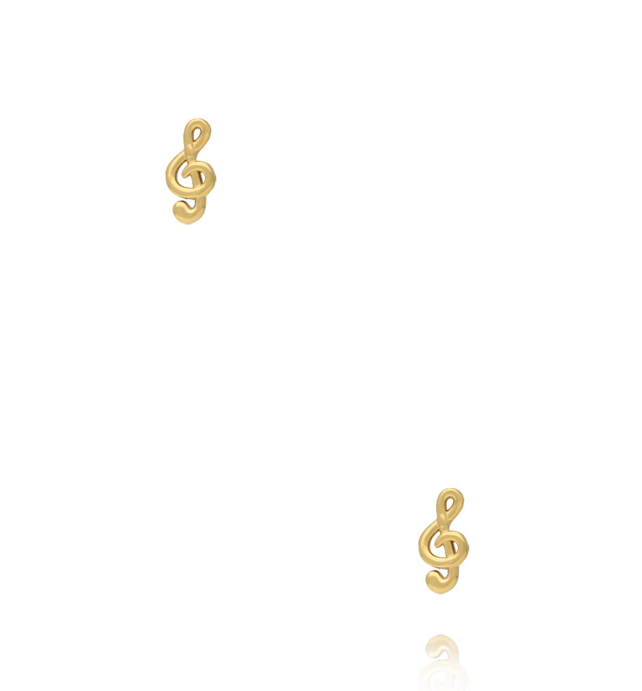 Kolczyki w kształcie klucza wiolinowego KSY0543 - By Dziubeka