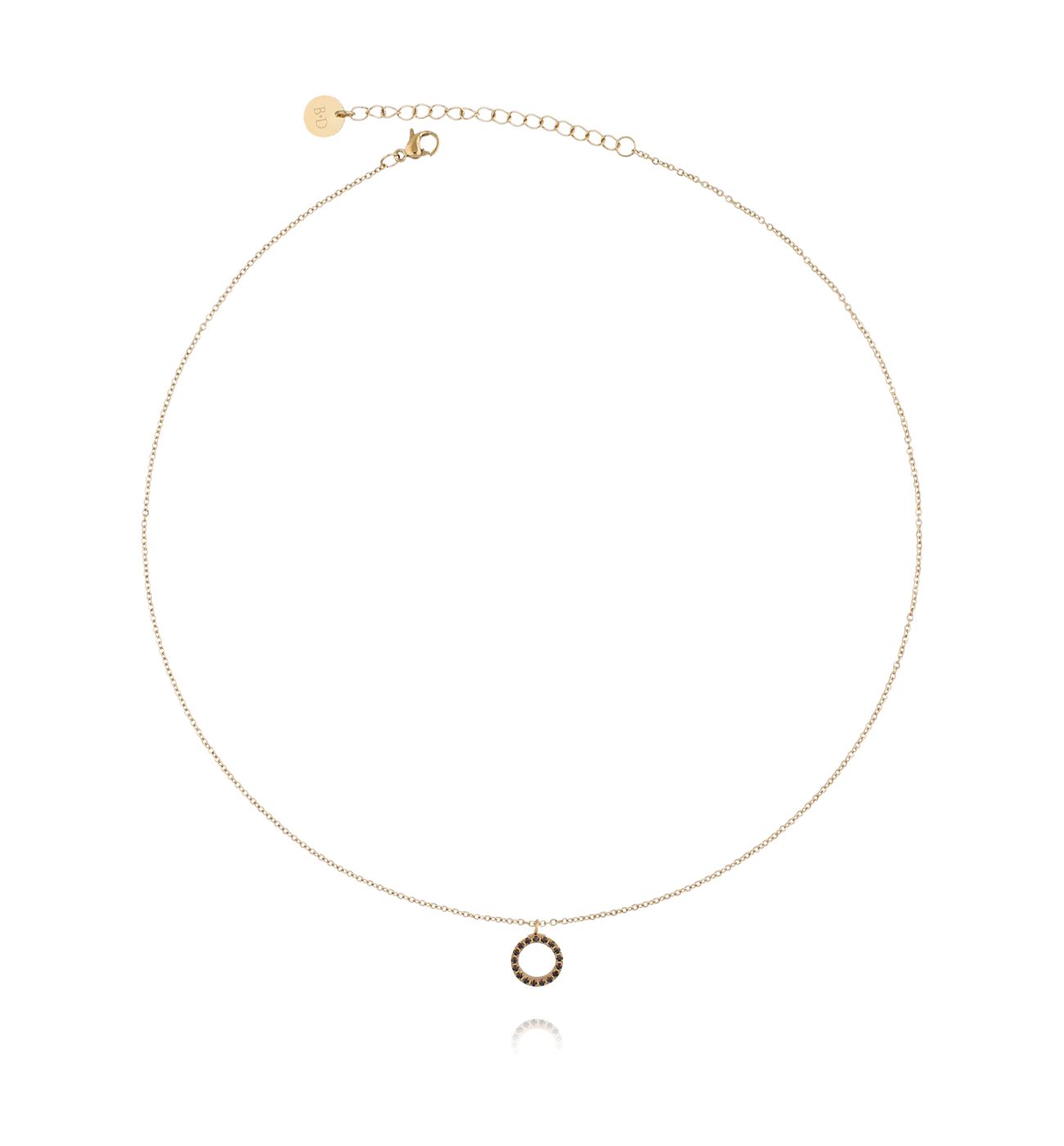 Naszyjnik złoty z kółeczkiem ze stali szlachetnej - By Dziubeka