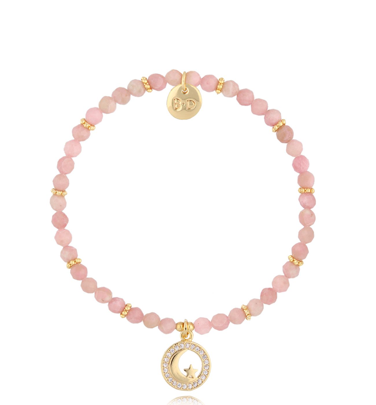 Bransoletka z różowymi opalami i księżycem Richmond BTW1907