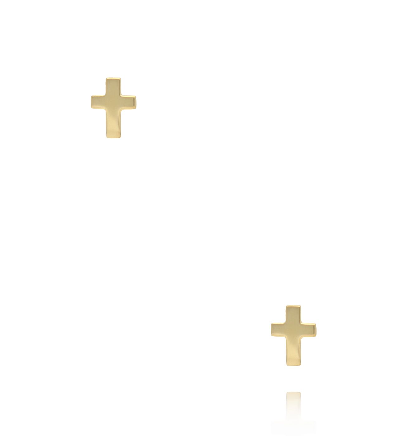 Kolczyki krzyżyki złote KCA0092