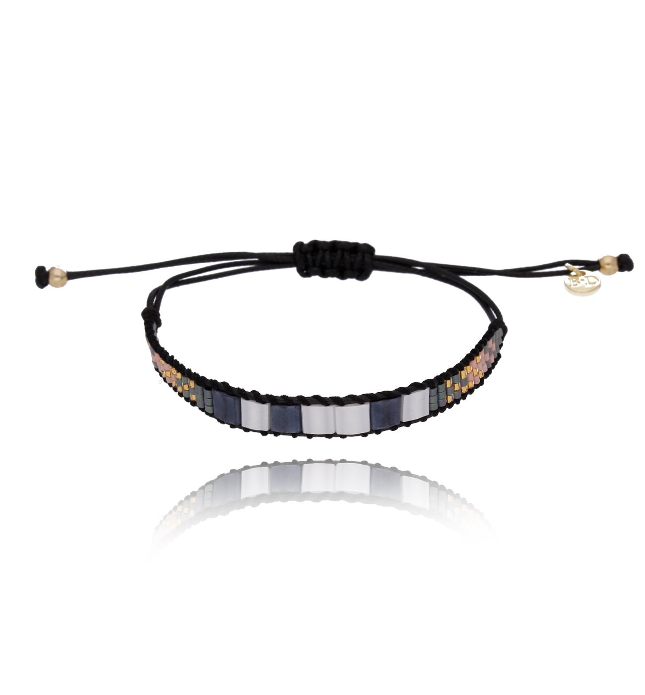 Bransoletka szaro biała Yummy - By Dziubeka