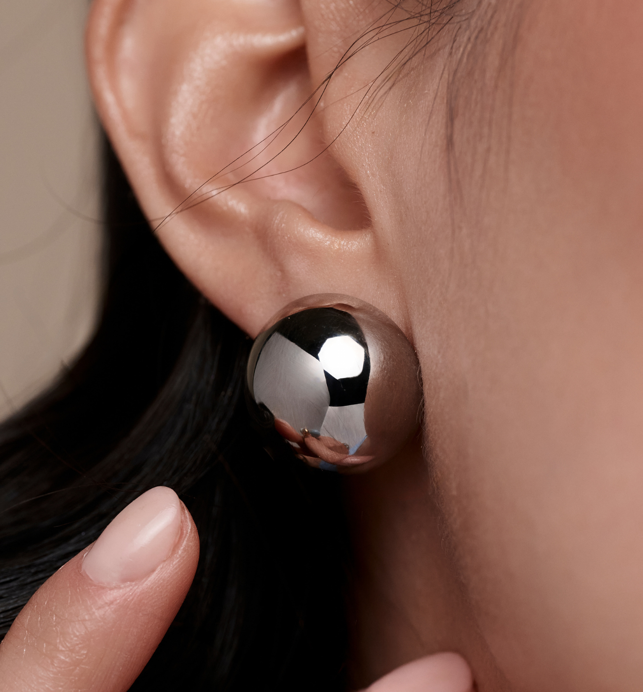 Kolczyki półkole srebrne KSY0636