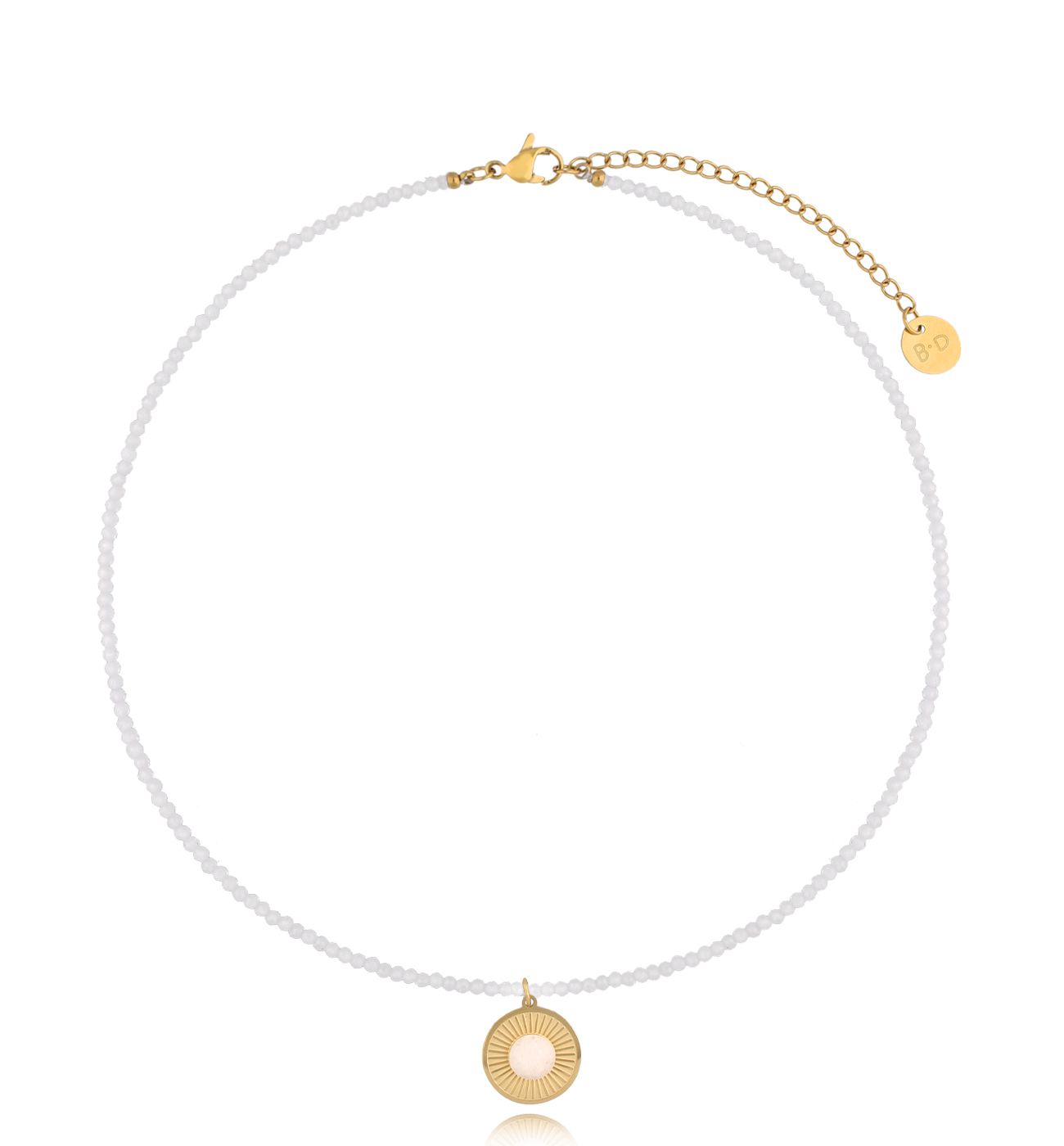 Naszyjnik z cyrkoniami i zawieszką Peach Dust NTW1171