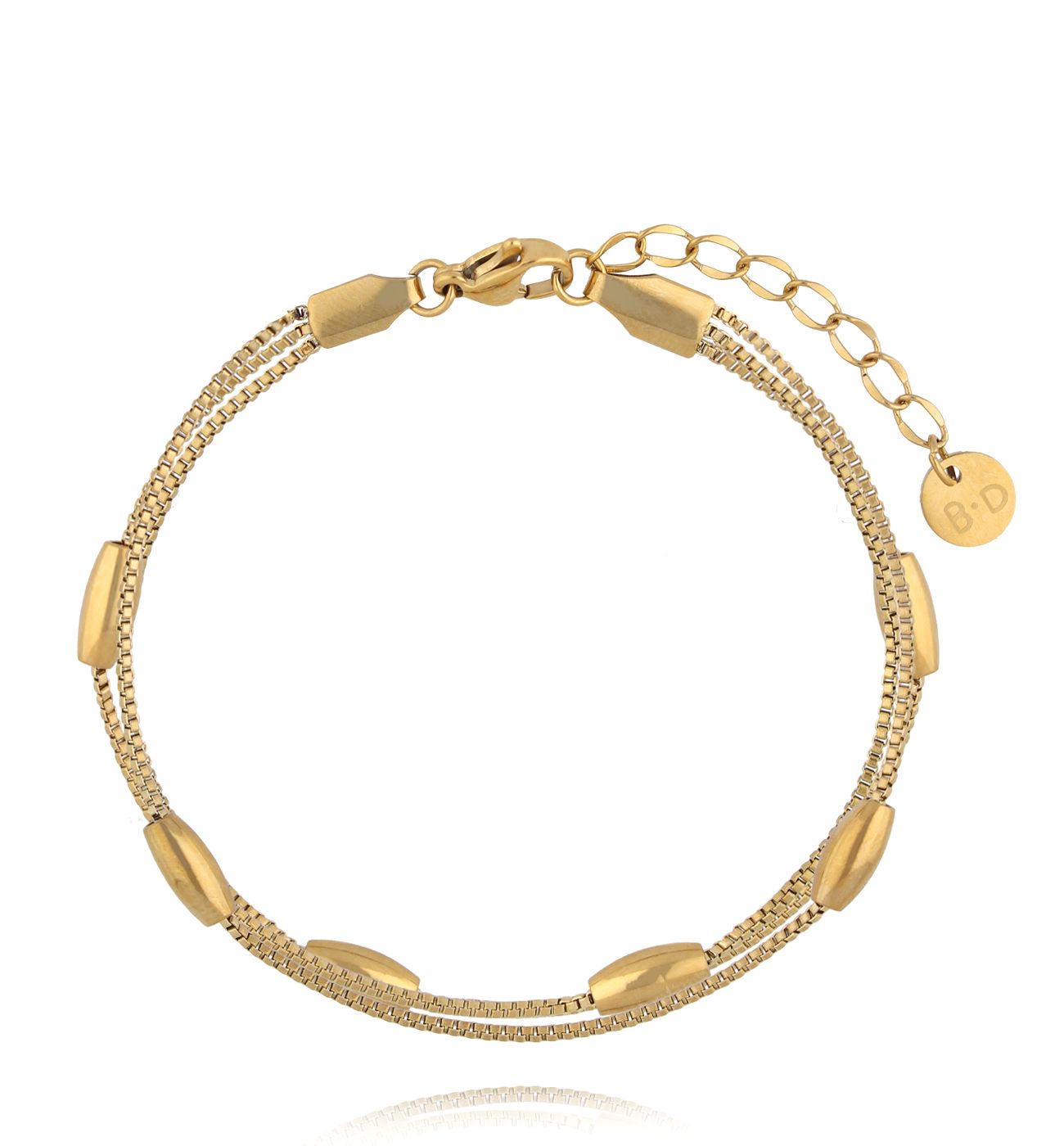 Bransoletka z delikatnym splotem złota BSY0513 - By Dziubeka