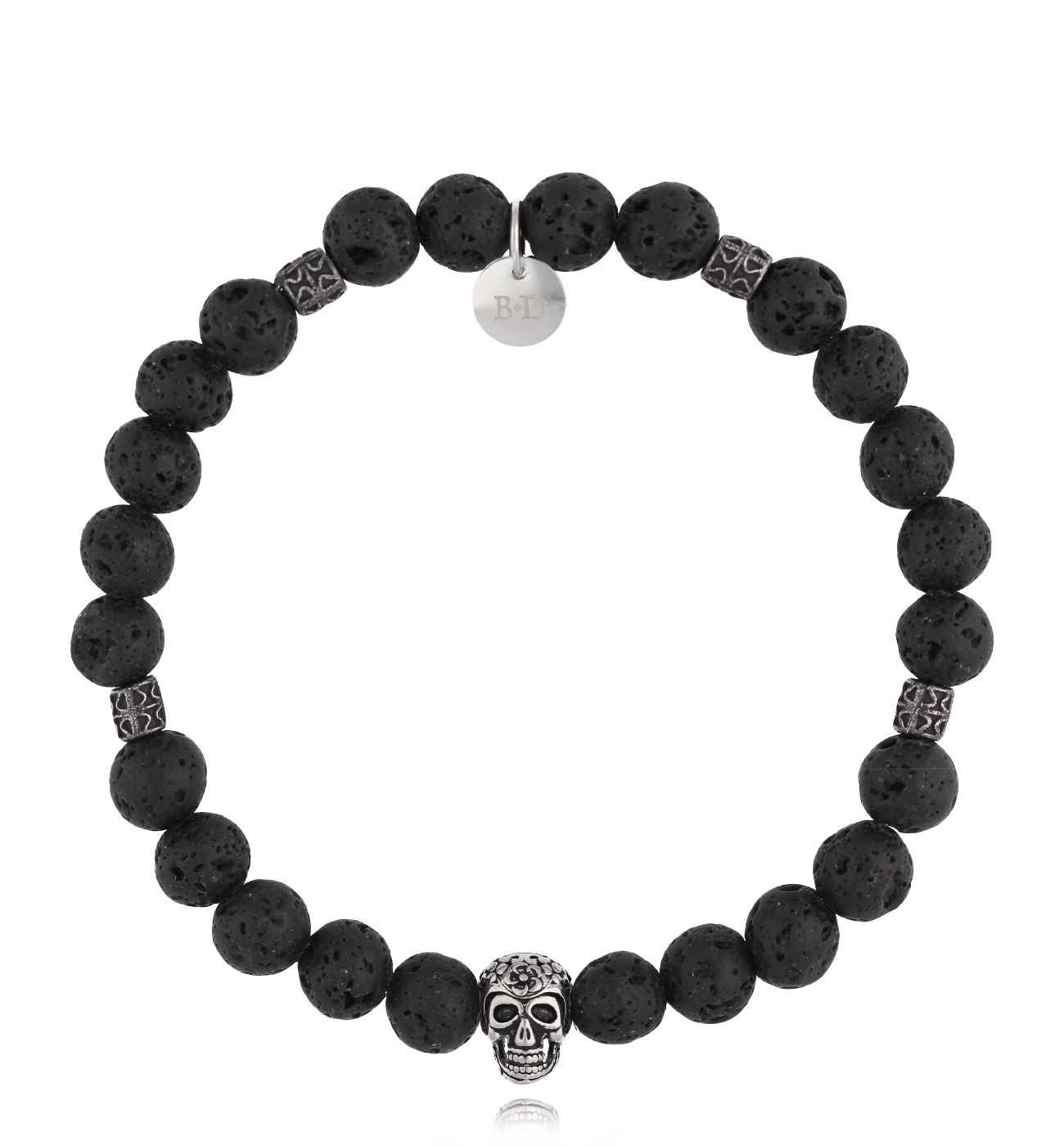 Bransoletka z lawą i czaszką Ingibjorg BMITC0601