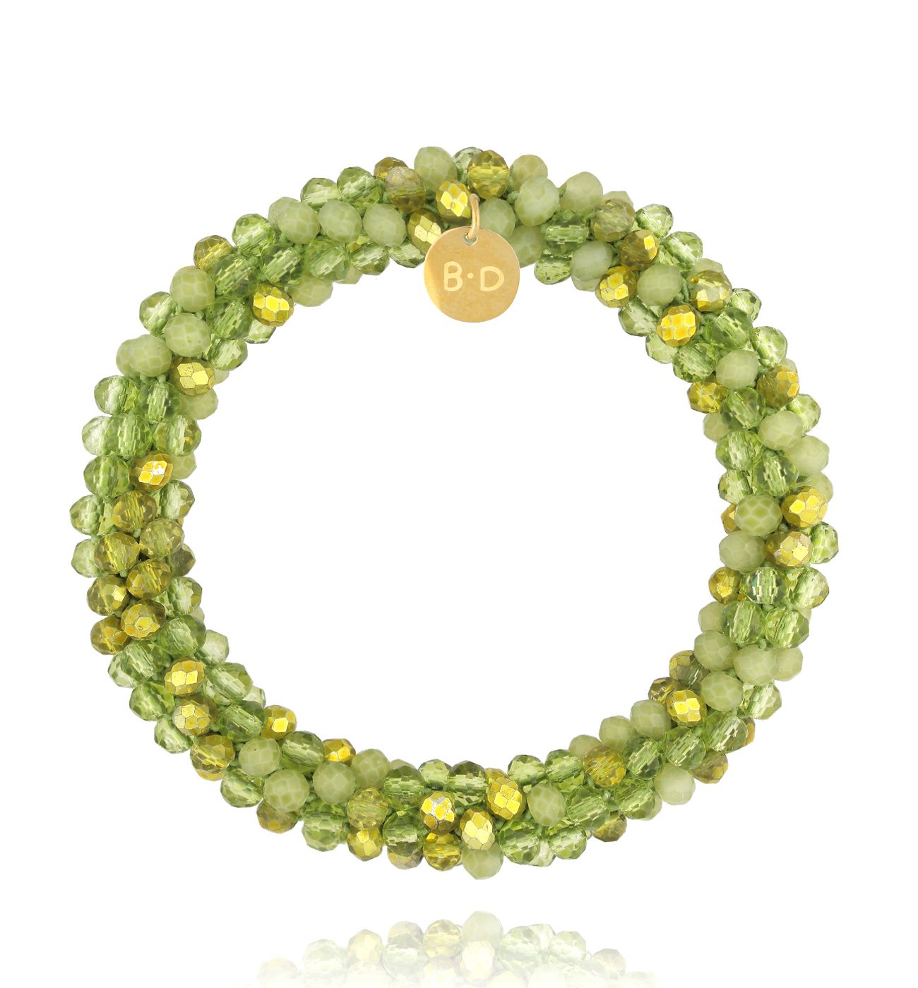 Bransoletka z kryształkami zielona Luminous BWE0044