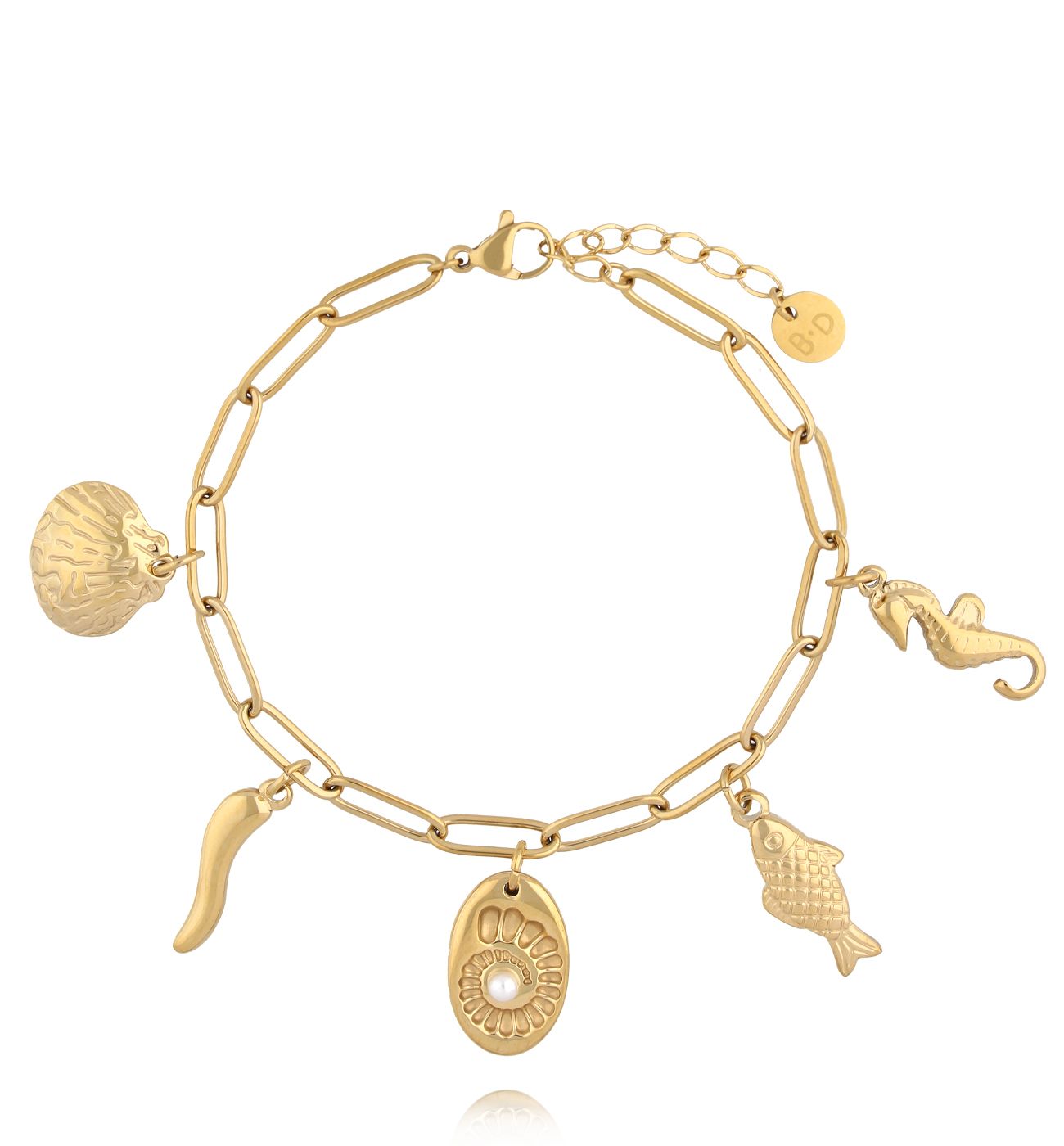 Bransoletka z morskimi zawieszkami BSY0510 - By Dziubeka