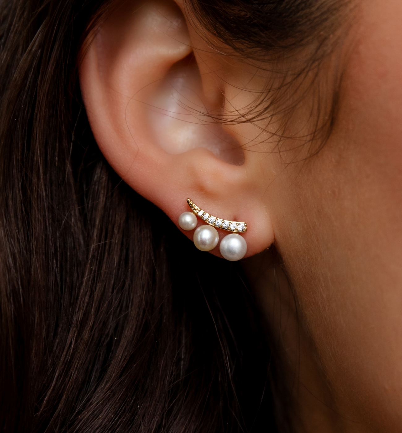 Kolczyki zlote z perełkami KPE0162