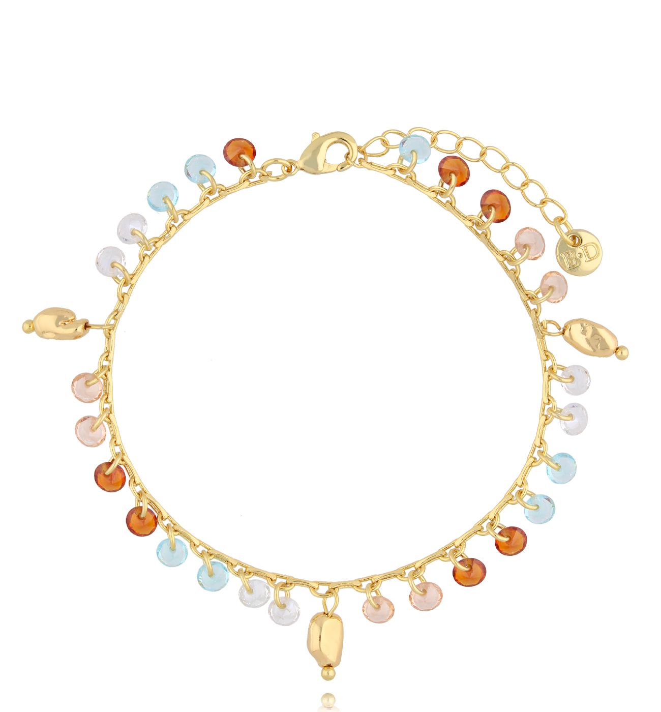 Bransoletka złota z kryształkami BSC2082